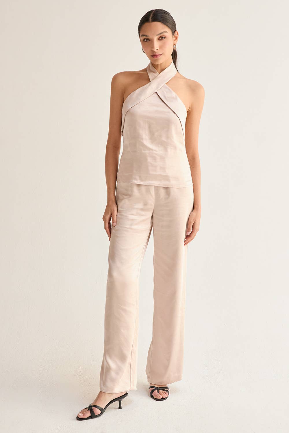 Millie Satin Halter Top