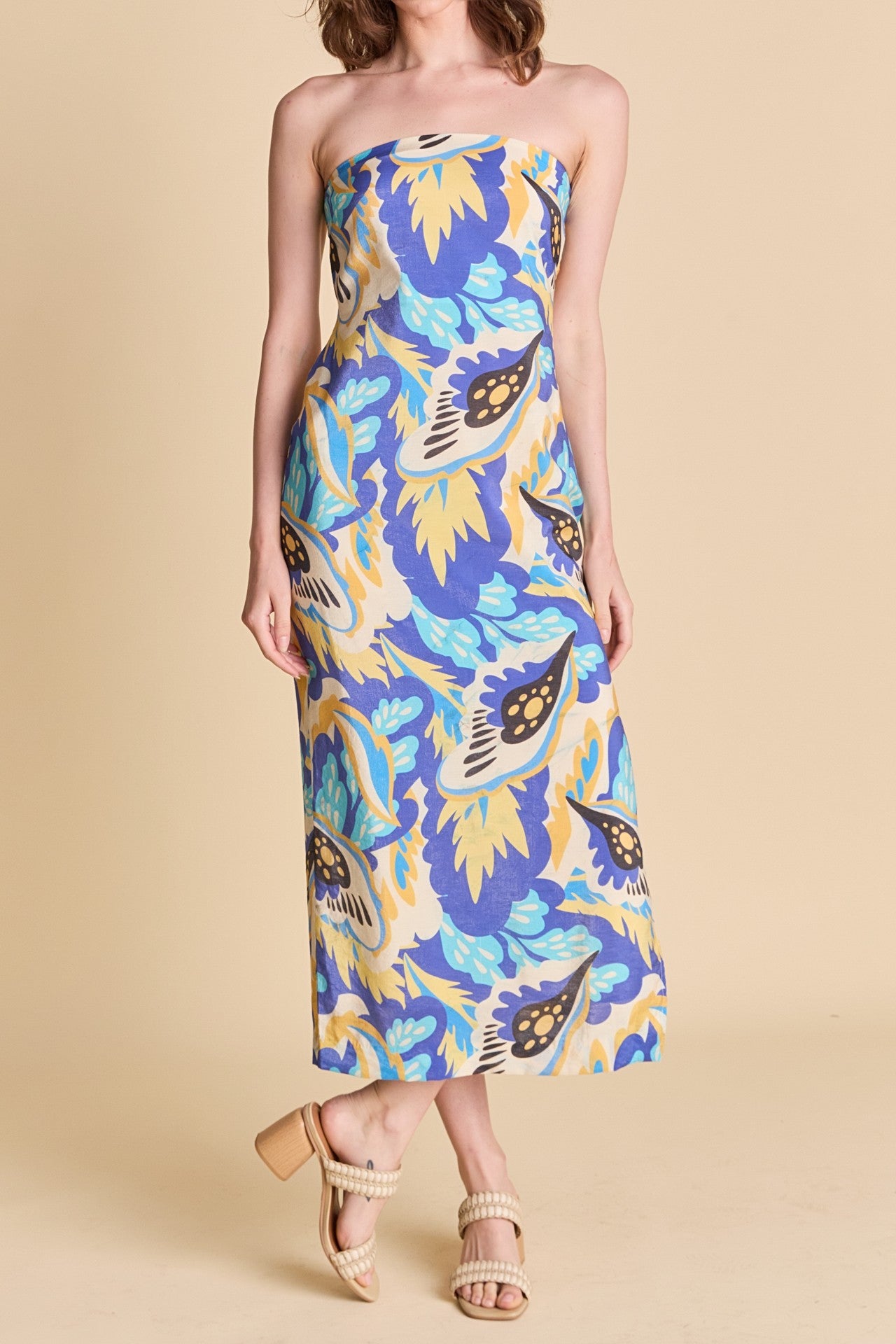 Mira Strapless Midi Dress