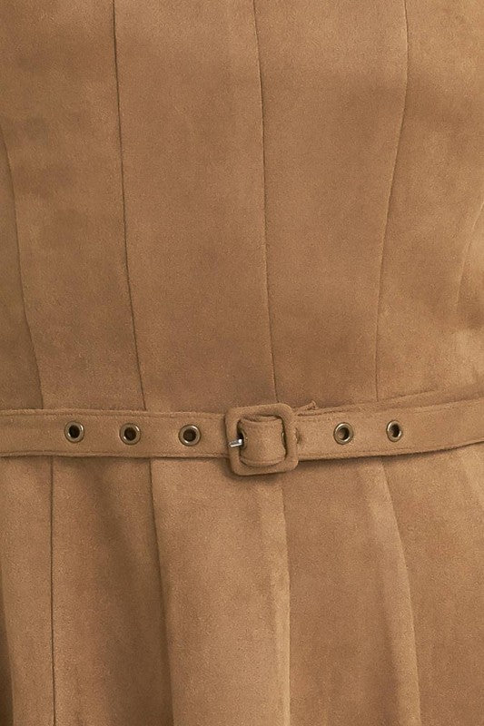 Maeve Suede Midi Dress