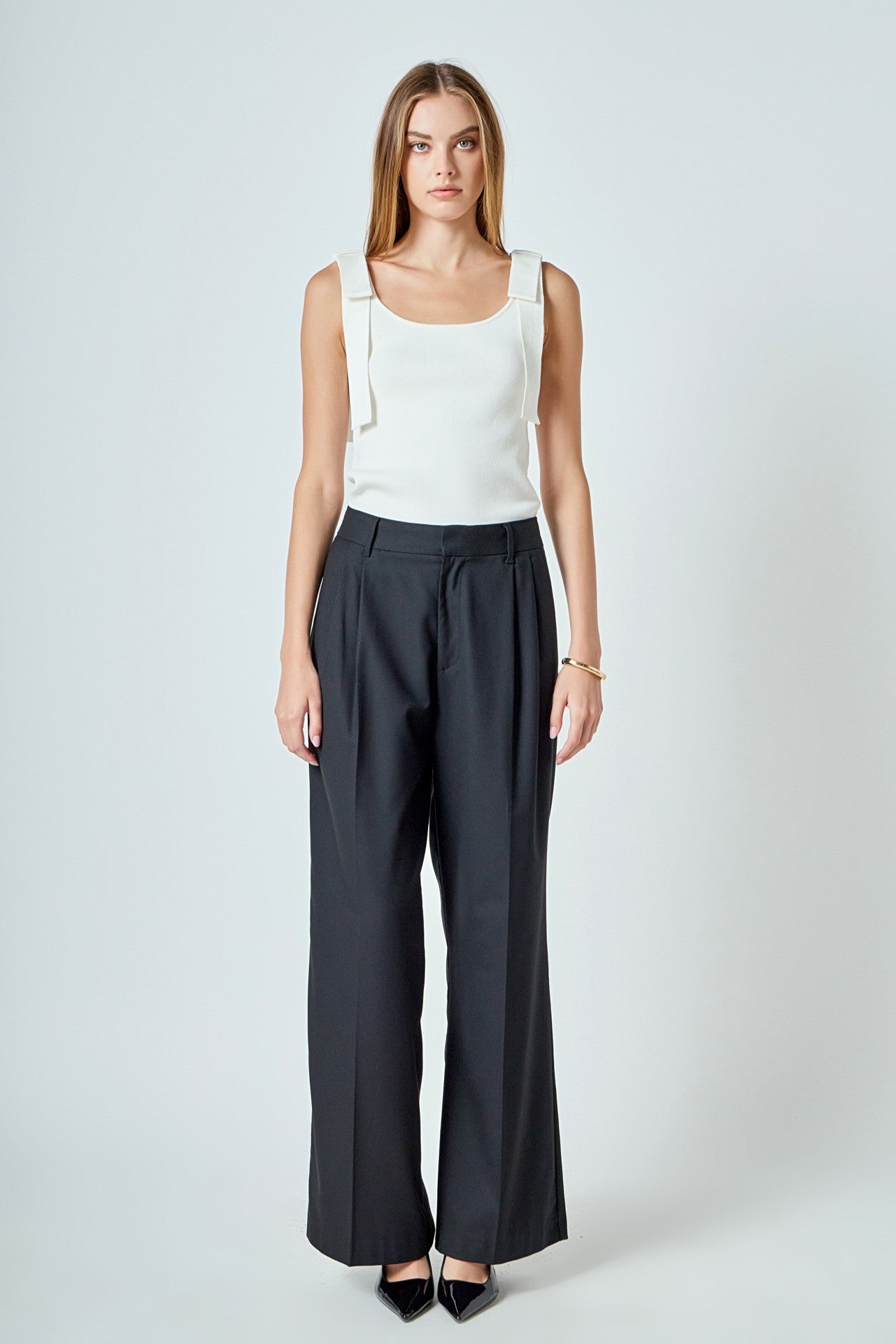 Sloane Bow Strap Knit Top