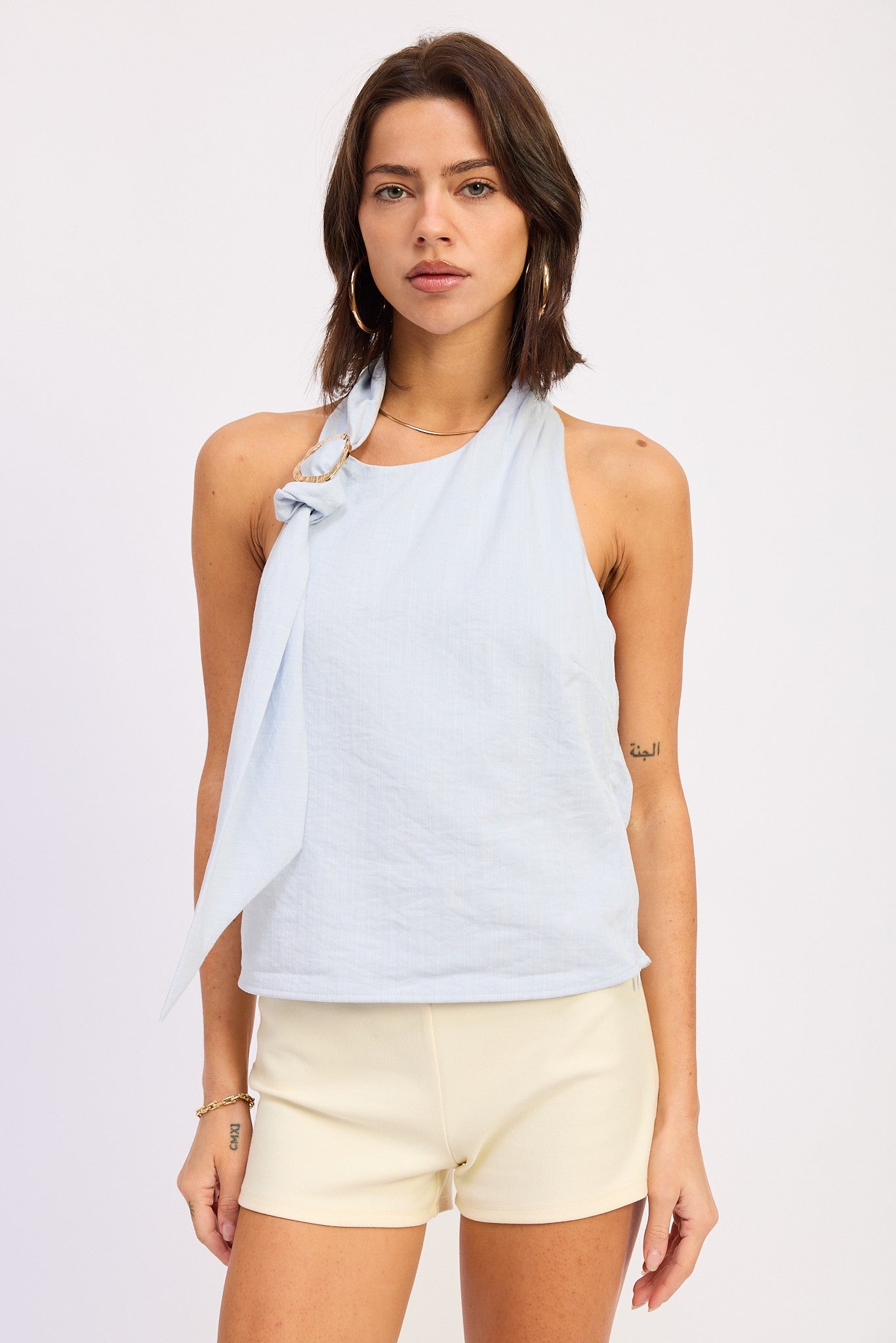 Adele Halter Scarf Top