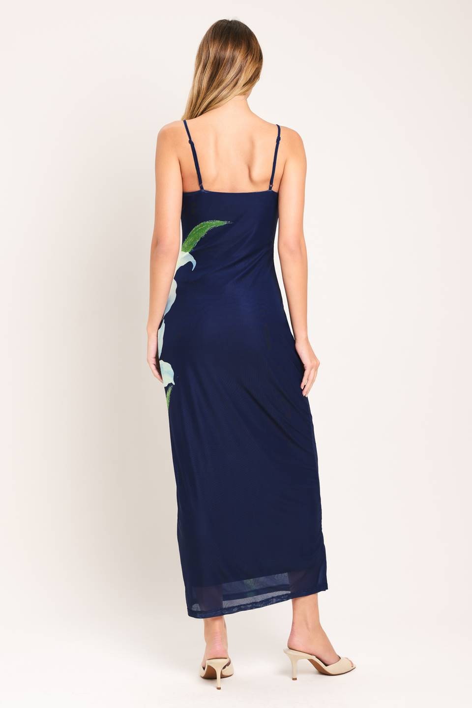 Kali Floral Mesh Midi Dress