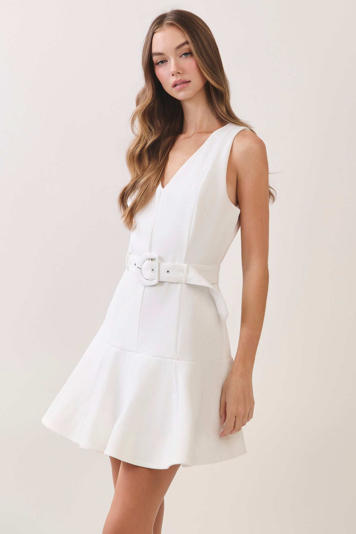 Evelyn Belted Mini Dress