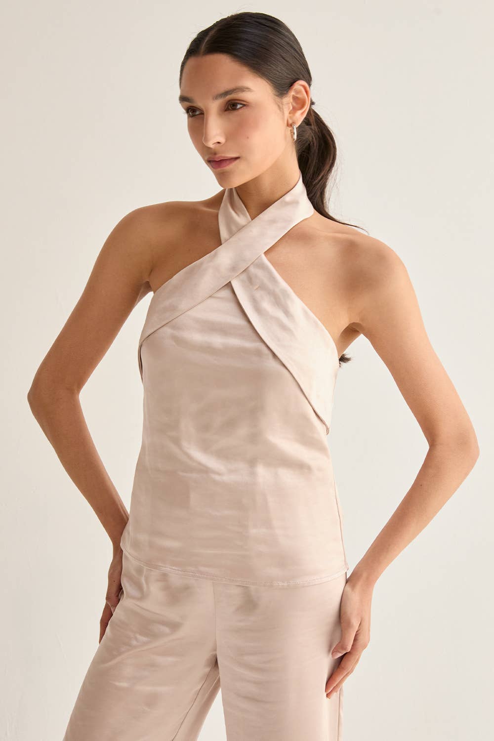 Millie Satin Halter Top