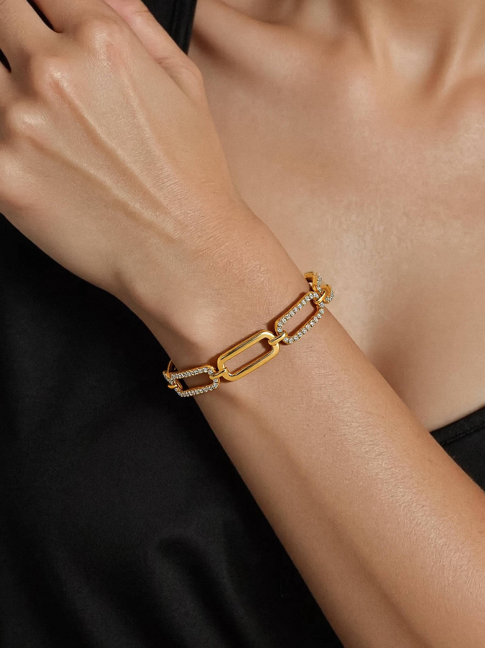 Yvette CZ Chain Bracelet