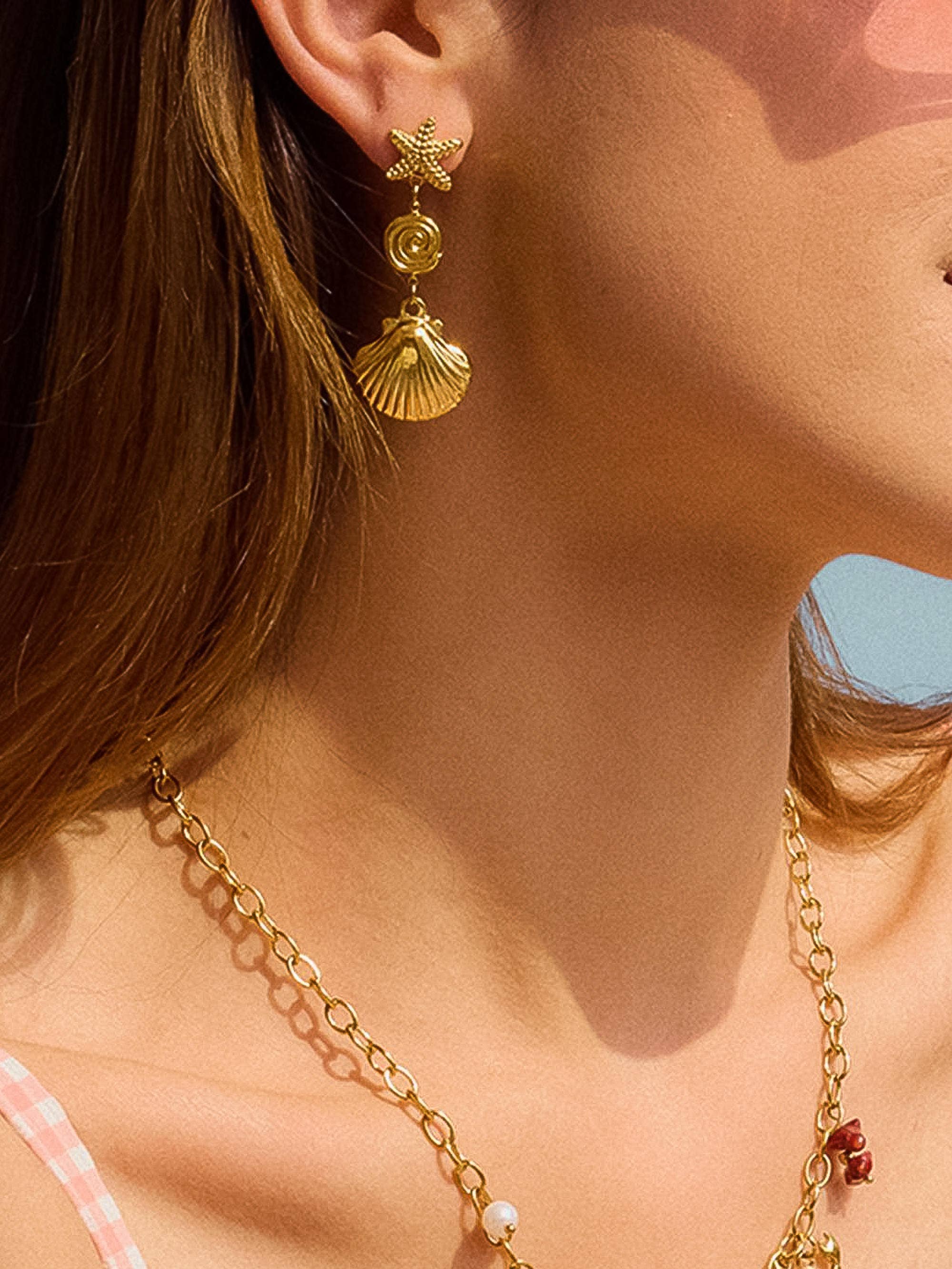Isla Shell Drop Earrings