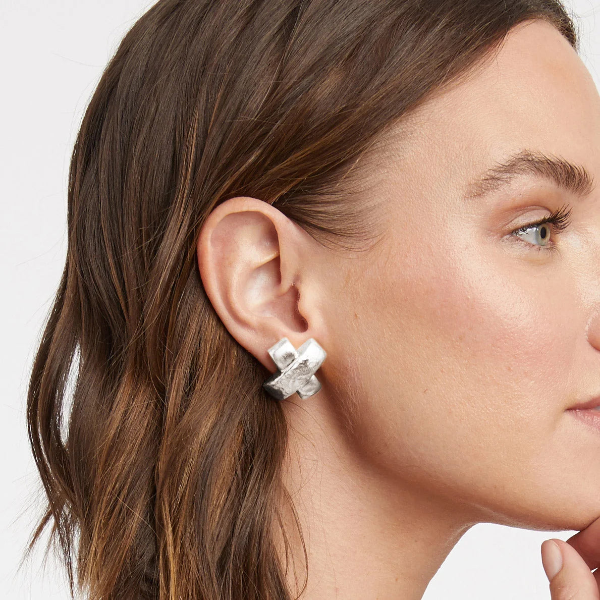 Catalina X Earring in Silver