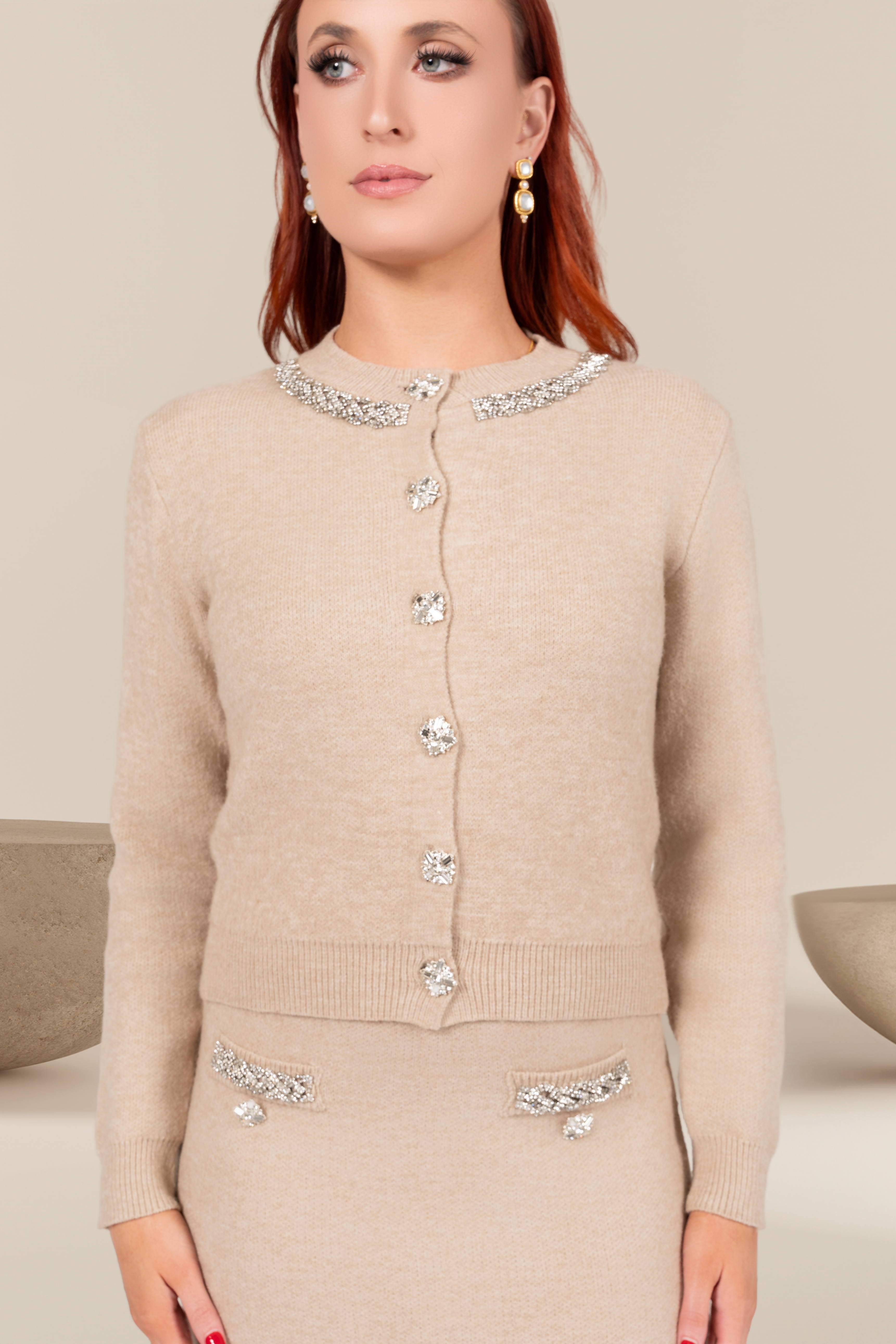 Claire Embellished Knit Cardigan