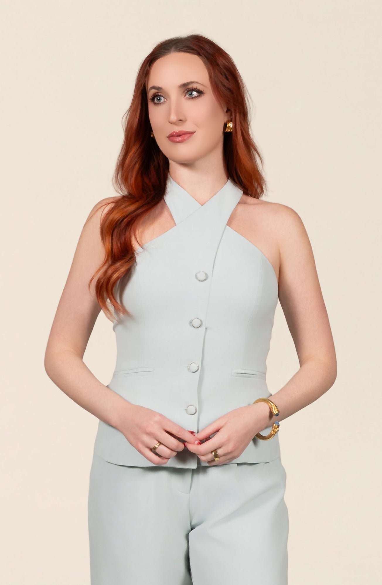 Aris Tailored Halter Top