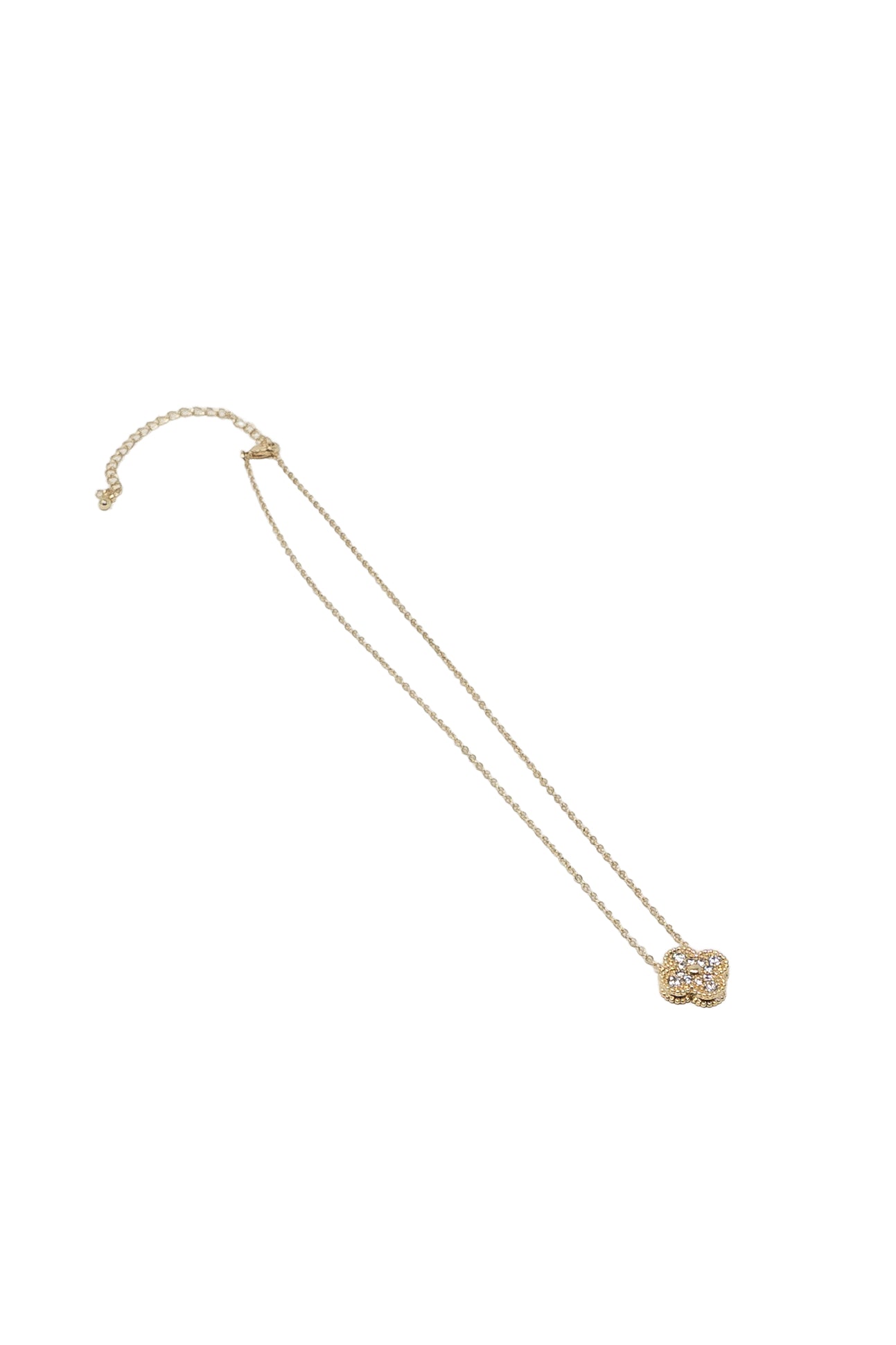 The Clover Necklace with CZ Accents II