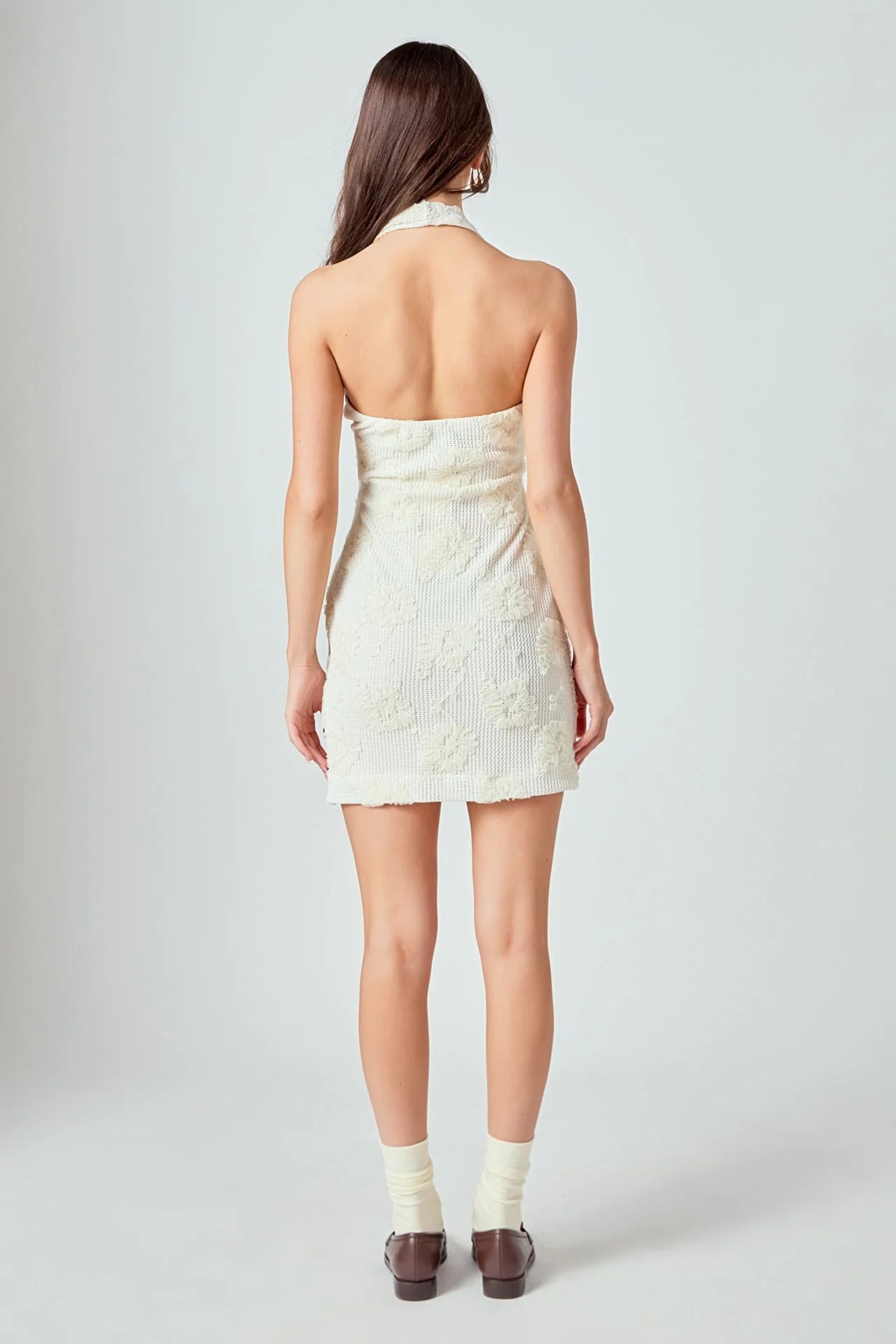 Zoe Floral Mesh Embroidered Dress