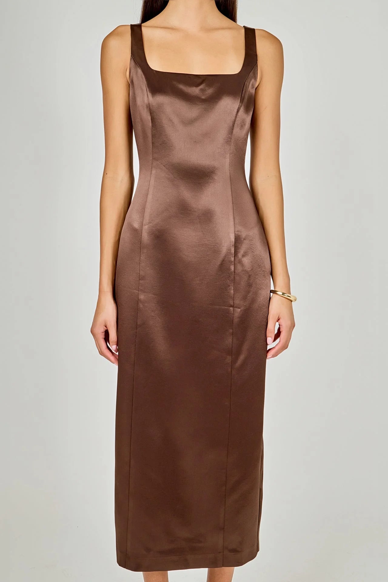 Heloise Satin Midi Dress