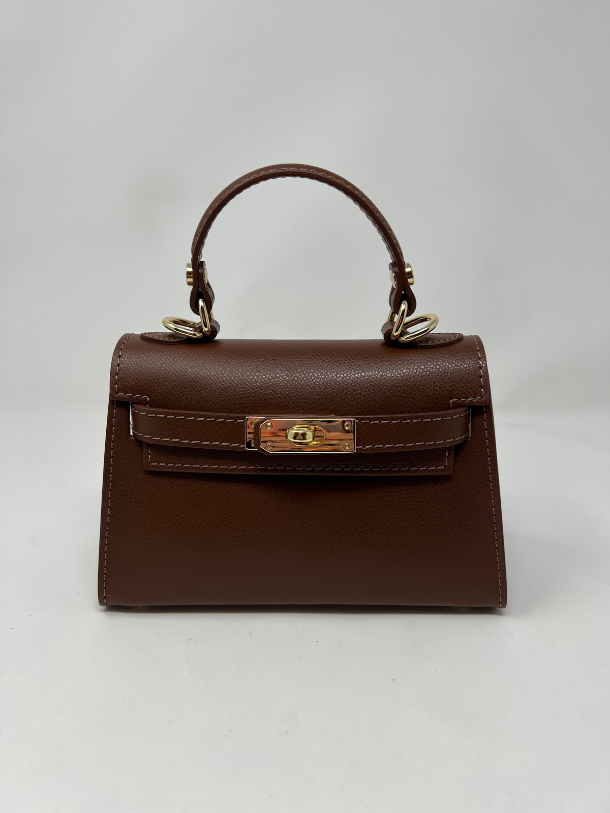 Mini Kallie Genuine Leather Bag in Brown