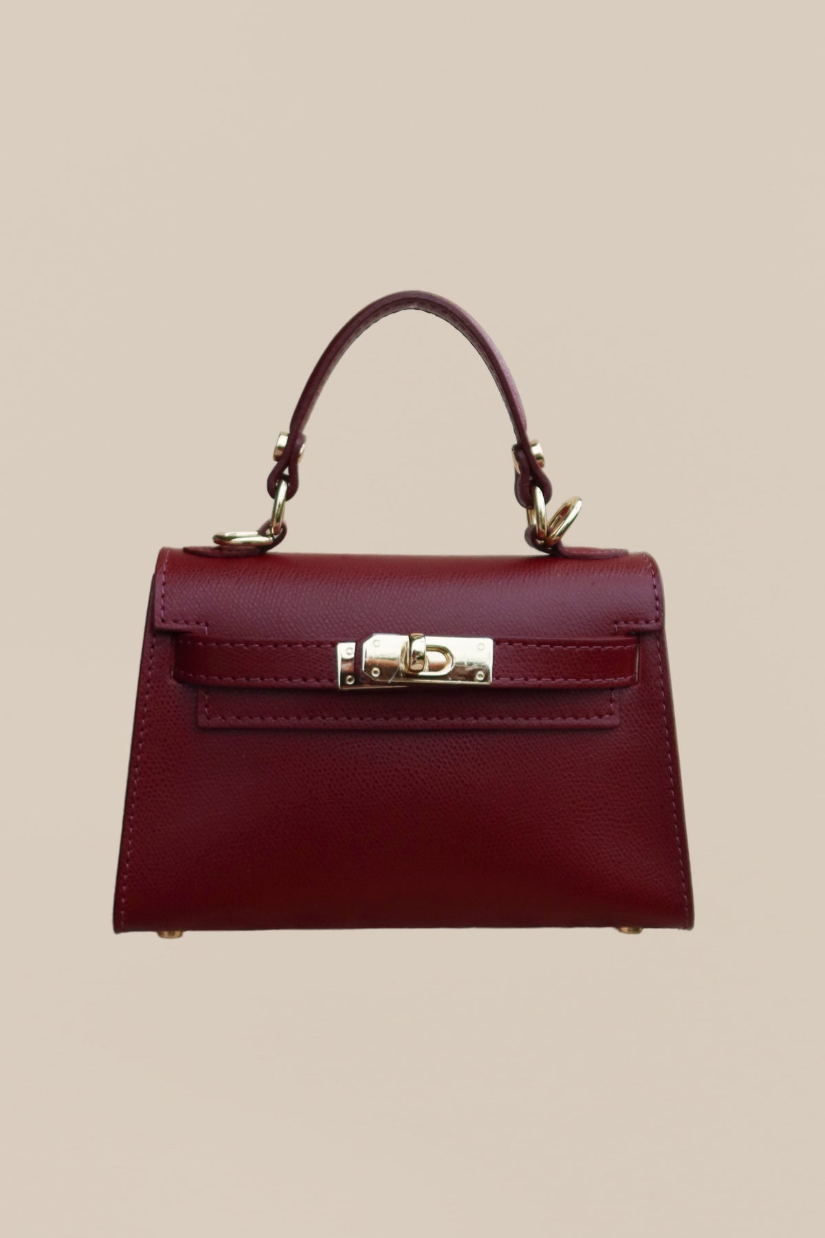 Mini Kallie Genuine Leather Bag in Bordeaux