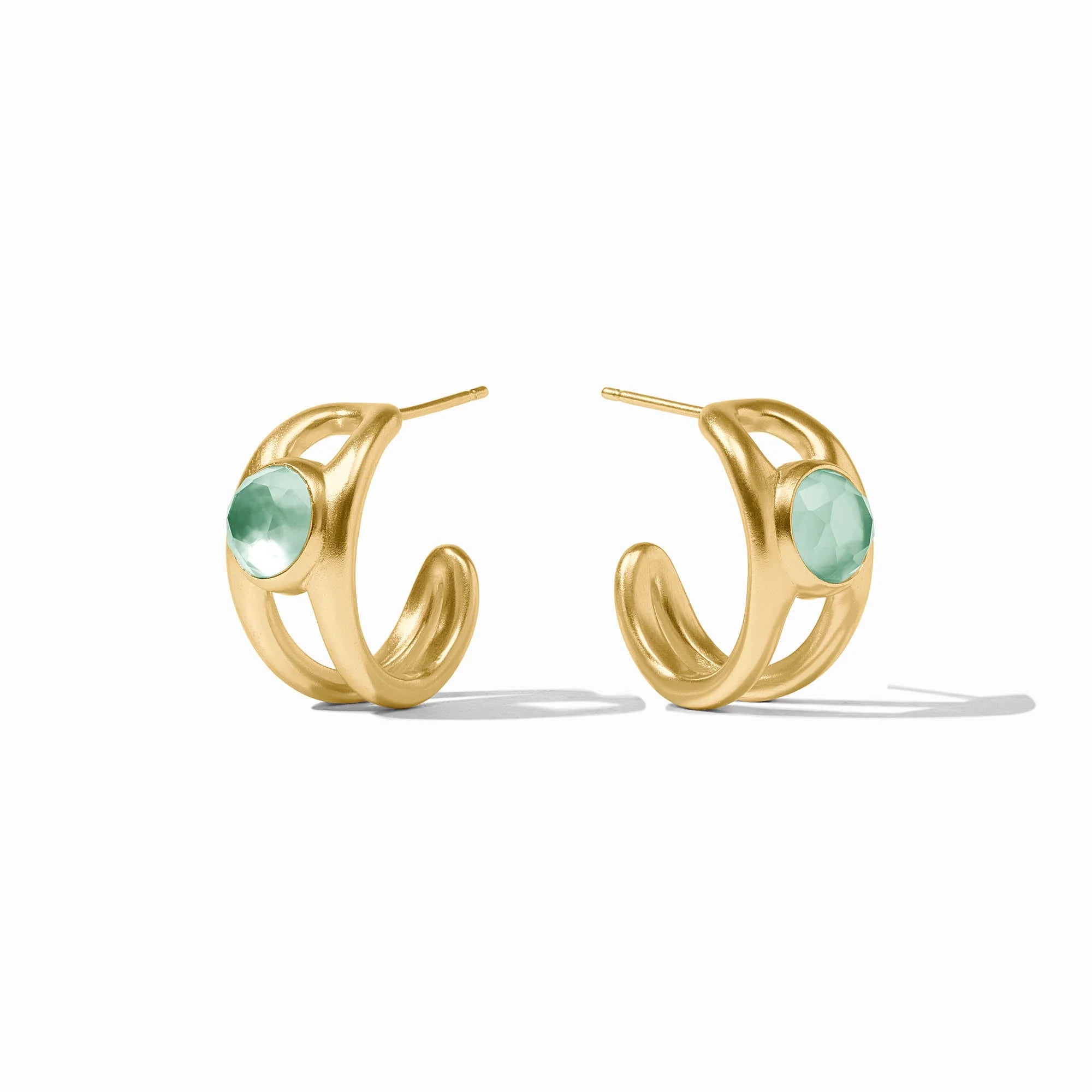 Laguna Stone Hoop Iridescent Aquamarine Blue