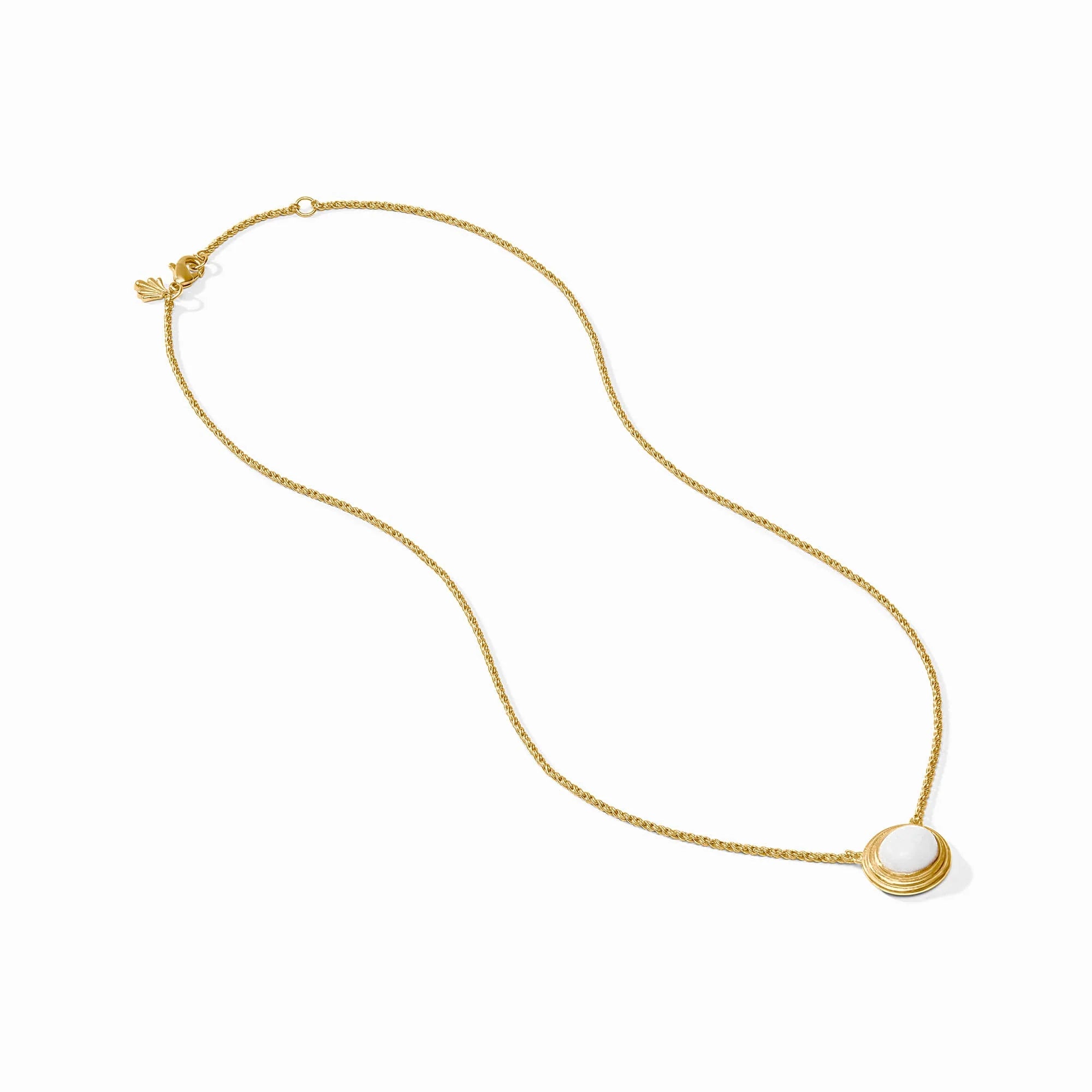 Portofino Solitaire Necklace Aqua Jade