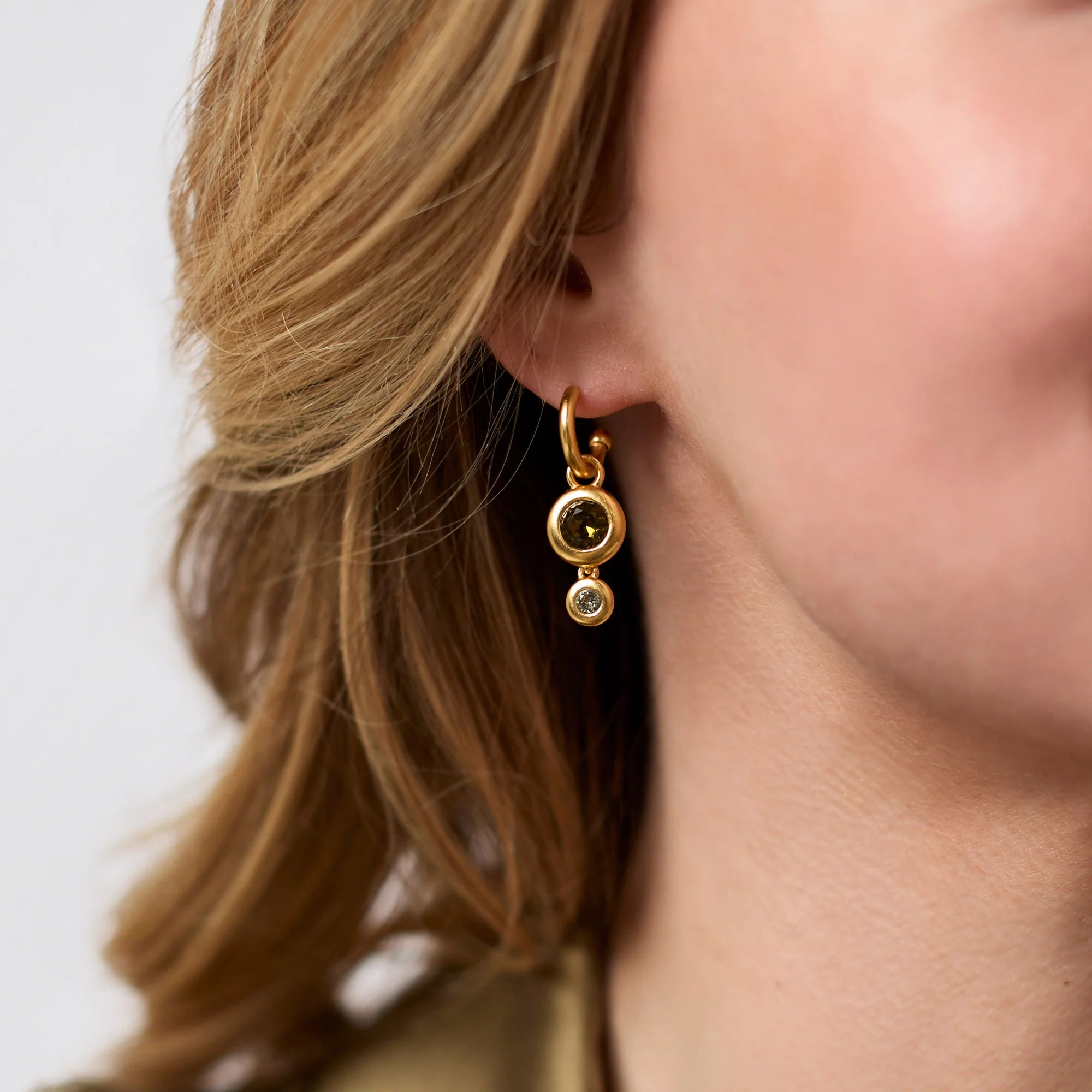 Rainbow Duo Hoop & Charm Earring