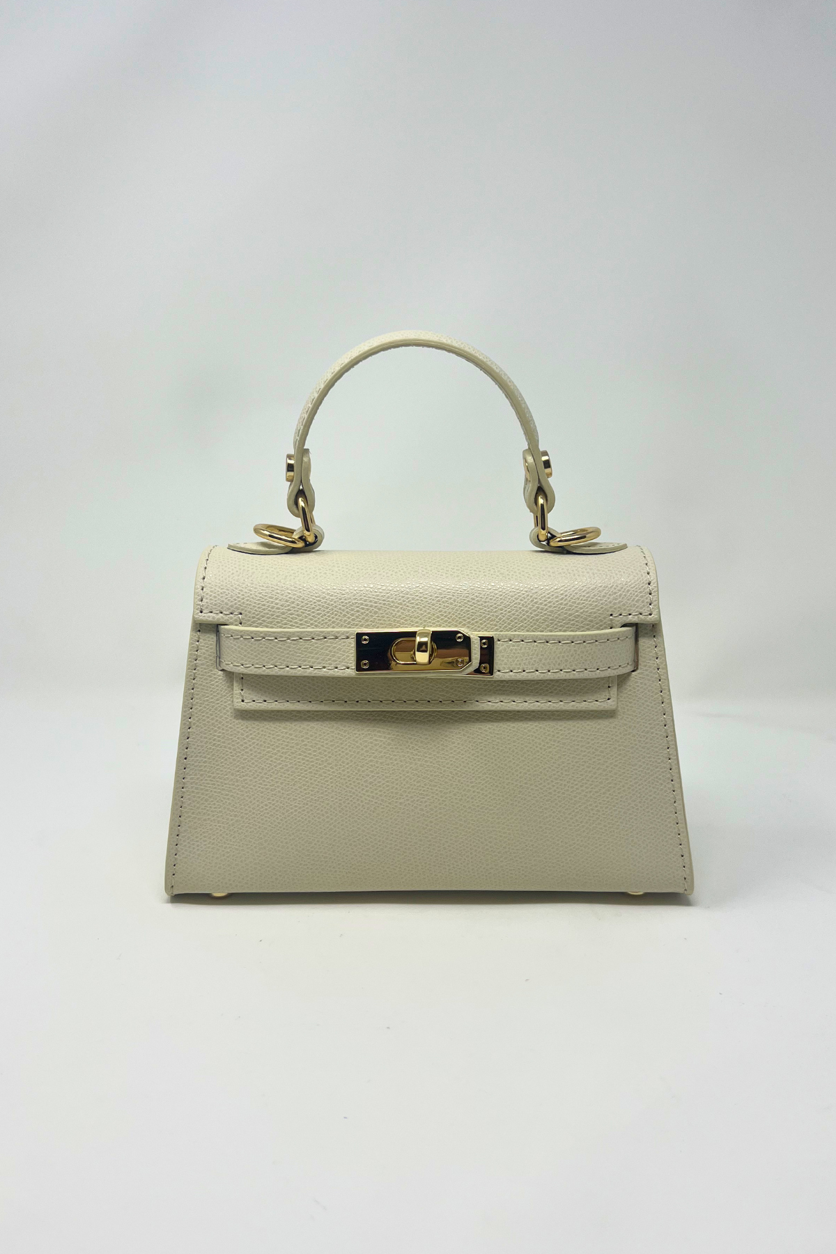 Mini Kallie Genuine Leather Bag in Beige