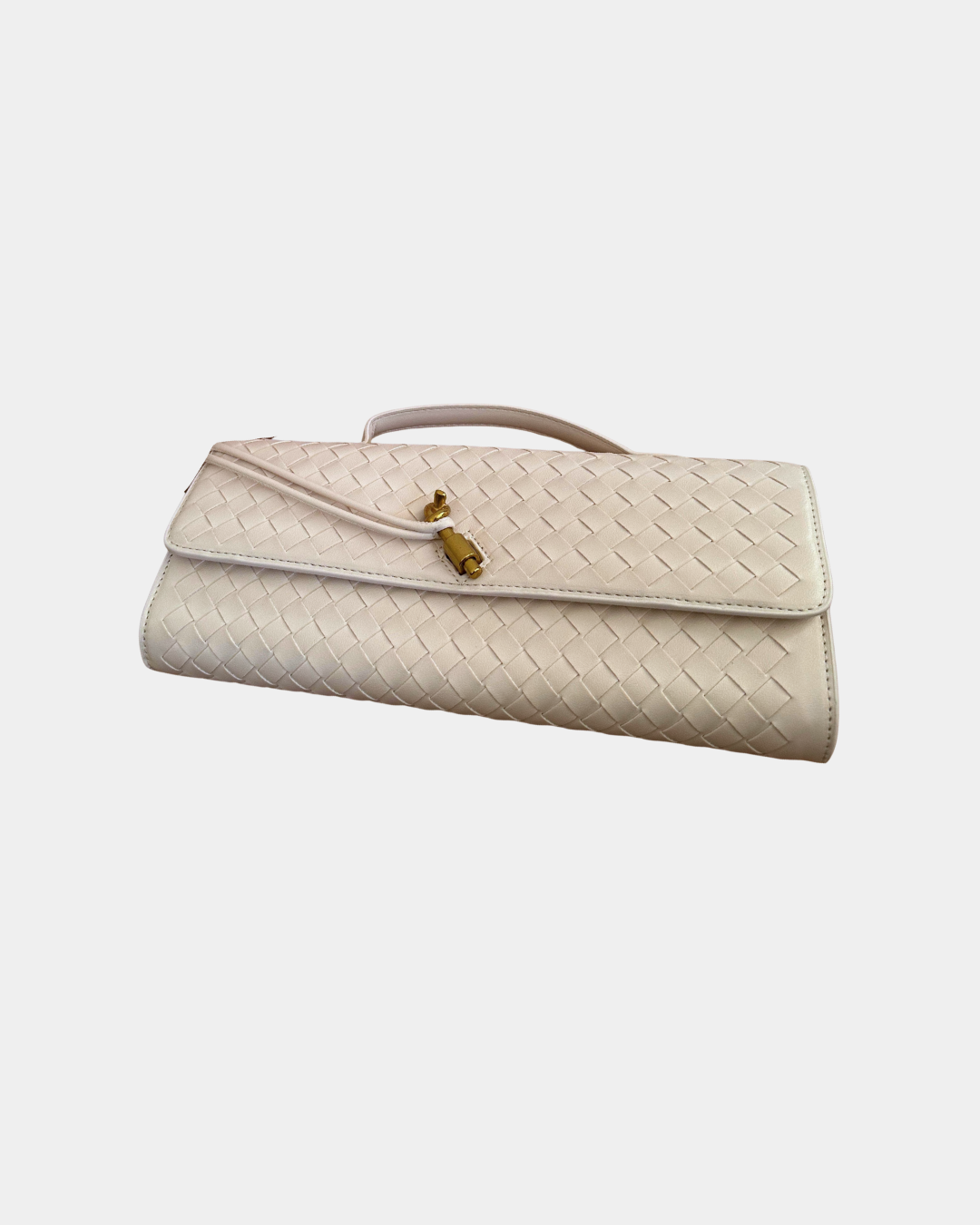 Bianca Woven Clutch in Genuine Leather