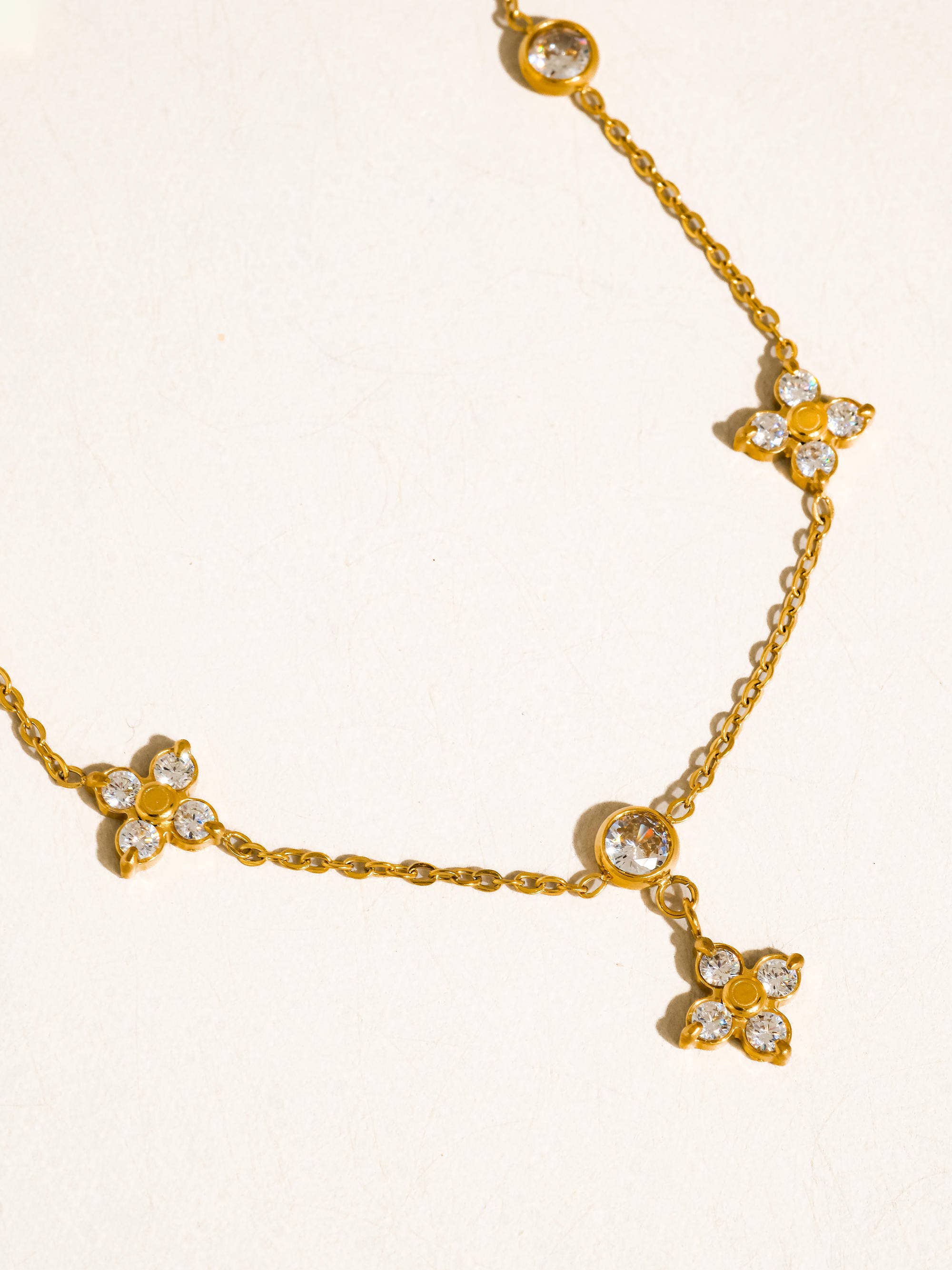 Hailey Floral CZ Necklace