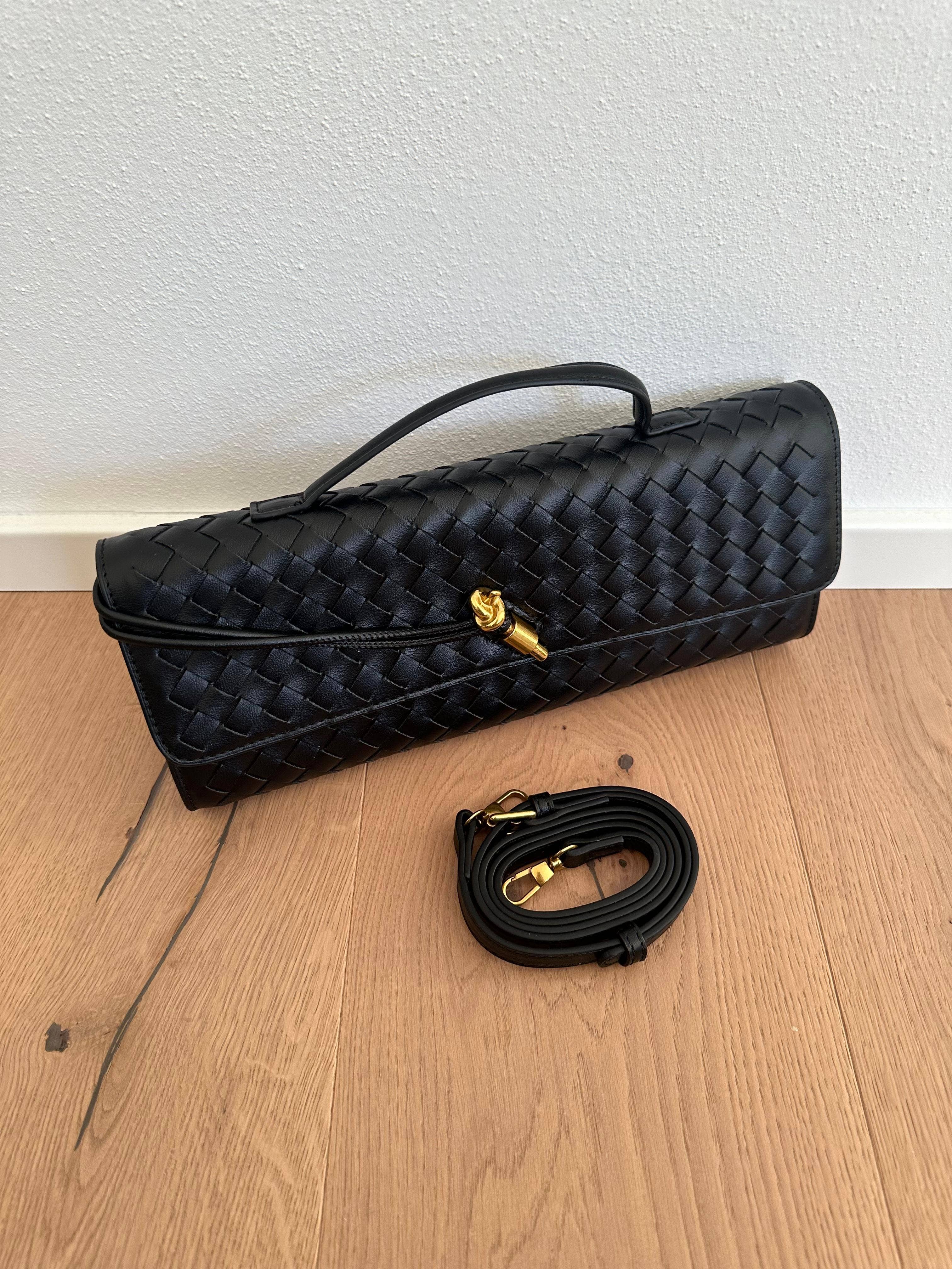 Bianca Woven Clutch in Genuine Leather