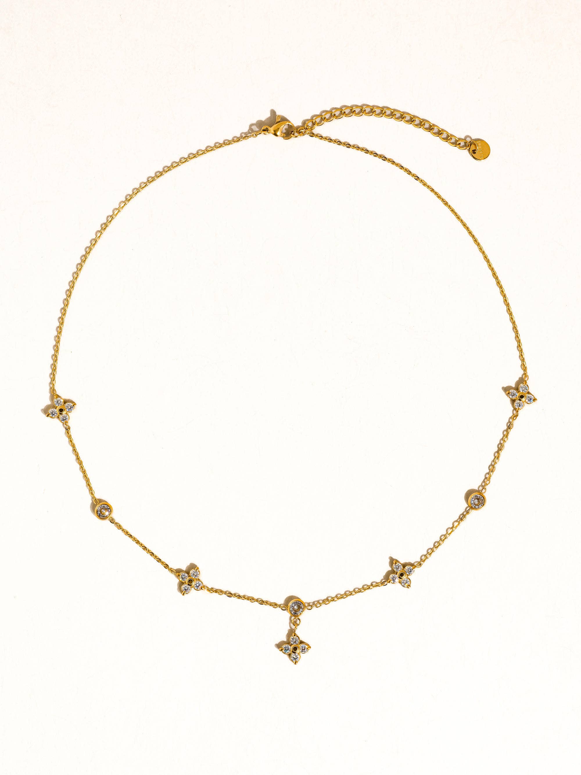 Hailey Floral CZ Necklace