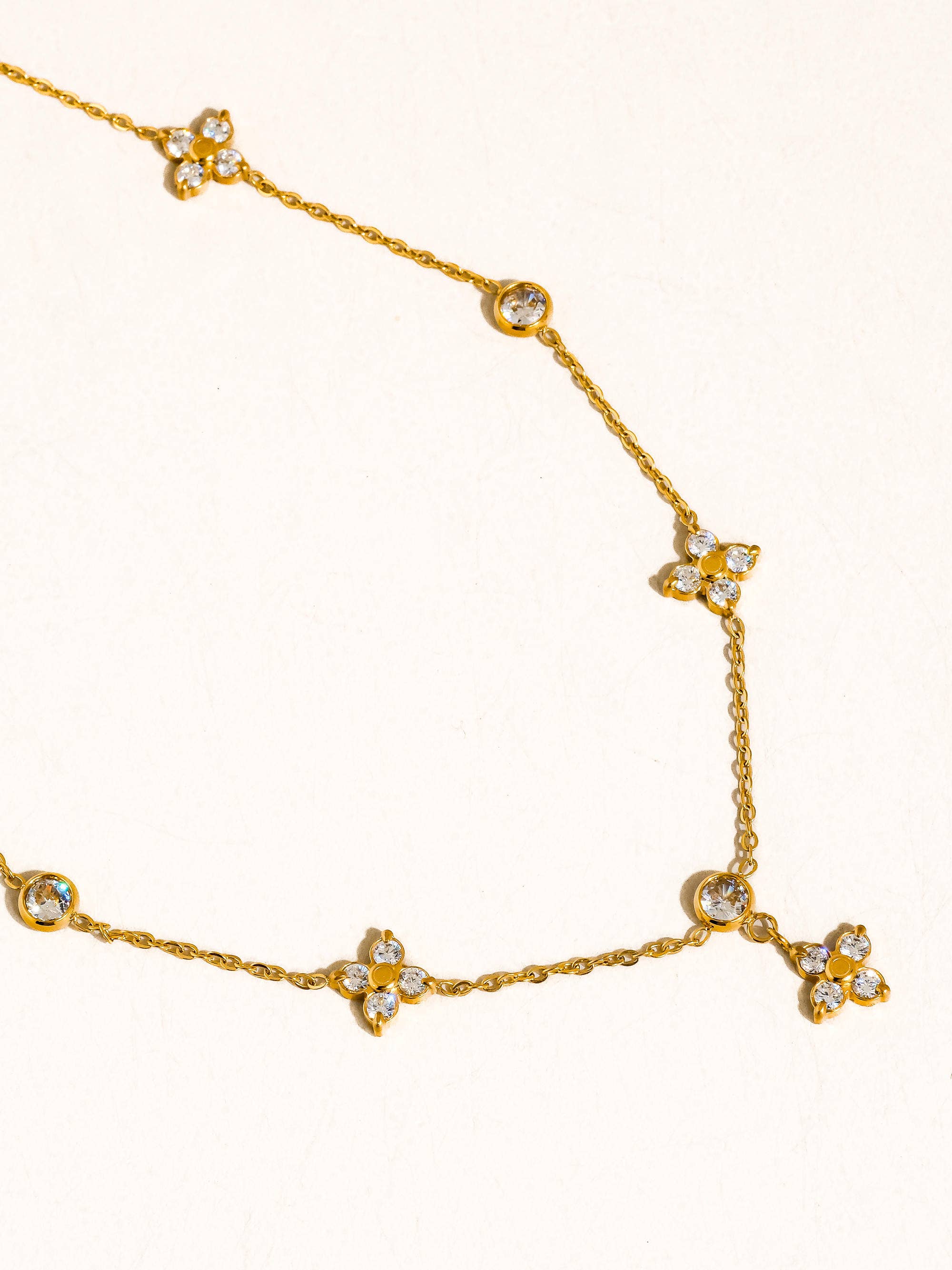 Hailey Floral CZ Necklace