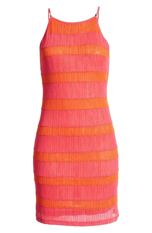 Riviera Mesh Knitted Mini Dress