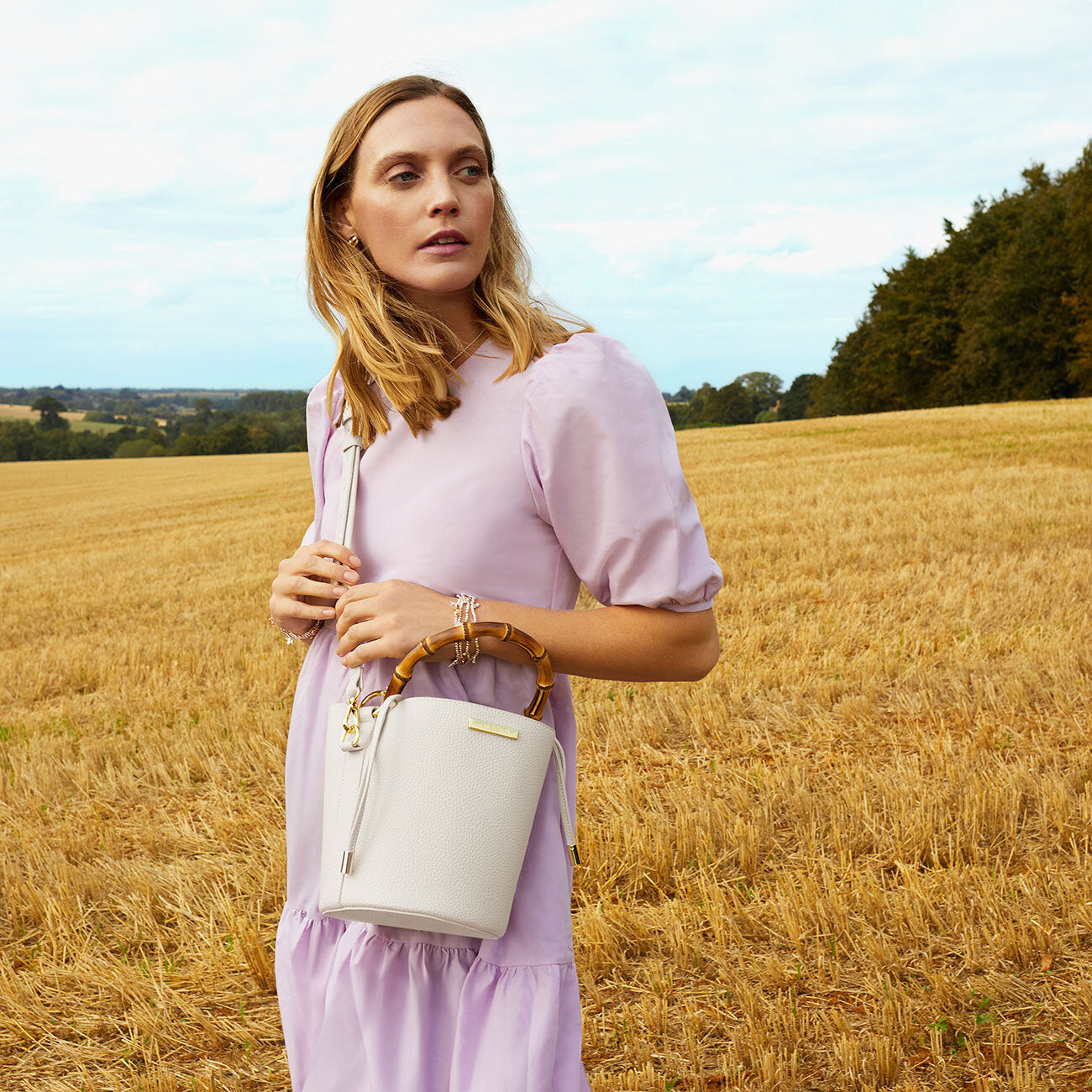 Jourdan Cylinder Bamboo Purse
