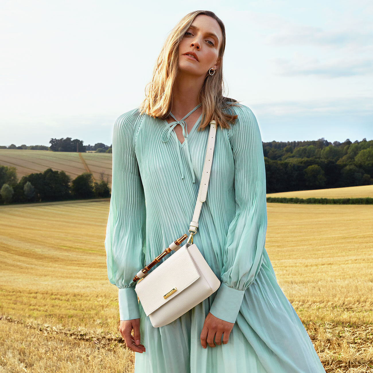 Gigi Bamboo Handle Crossbody Purse