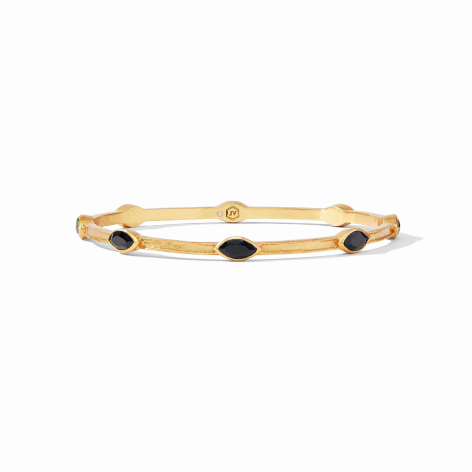 Julie Vos Monaco Bangle Gold Obsidian Black