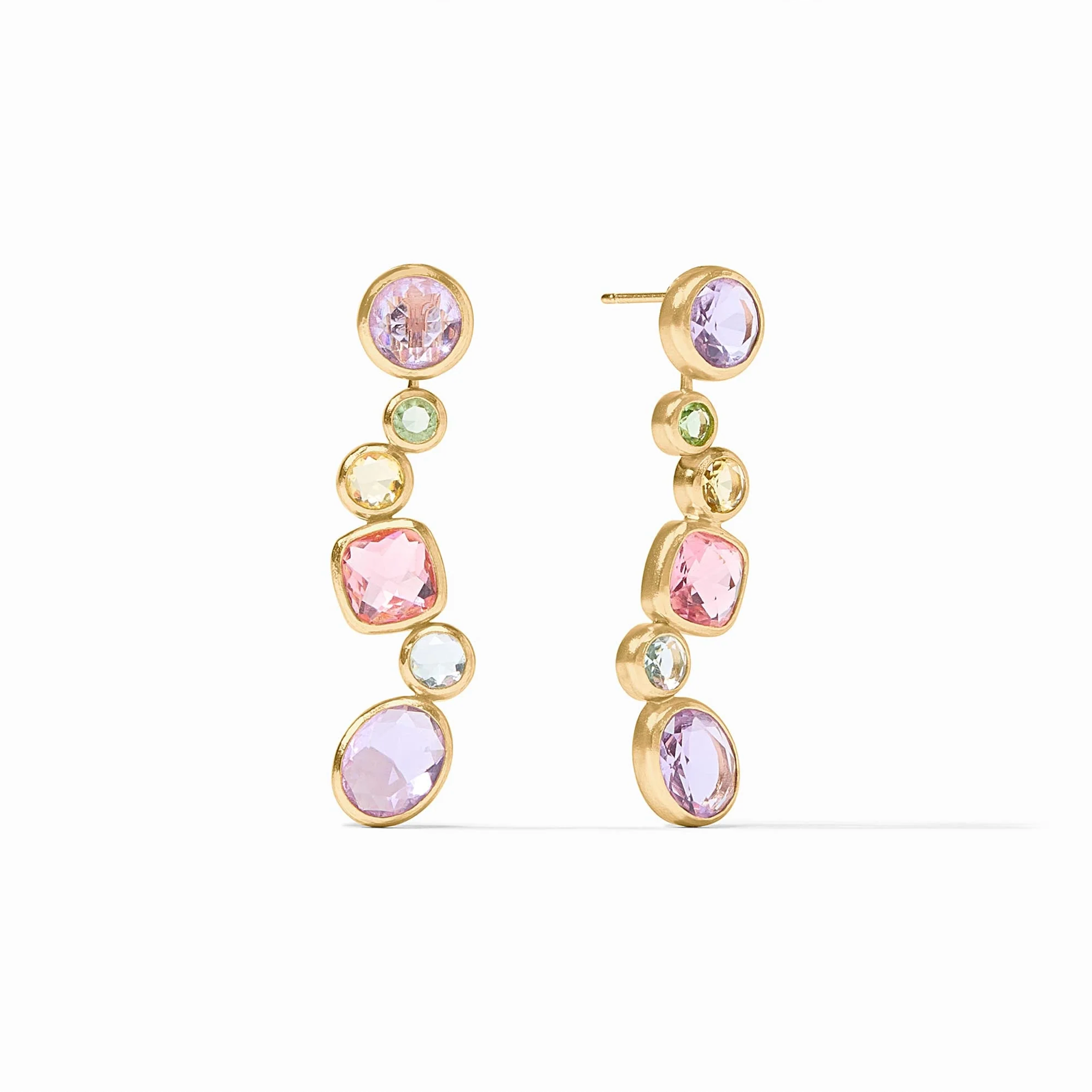 Kaleidoscope Earring Jacket Multi Stone