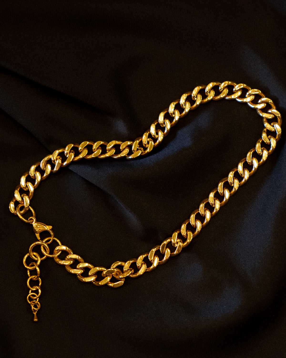 Gold Curb Chain Necklace