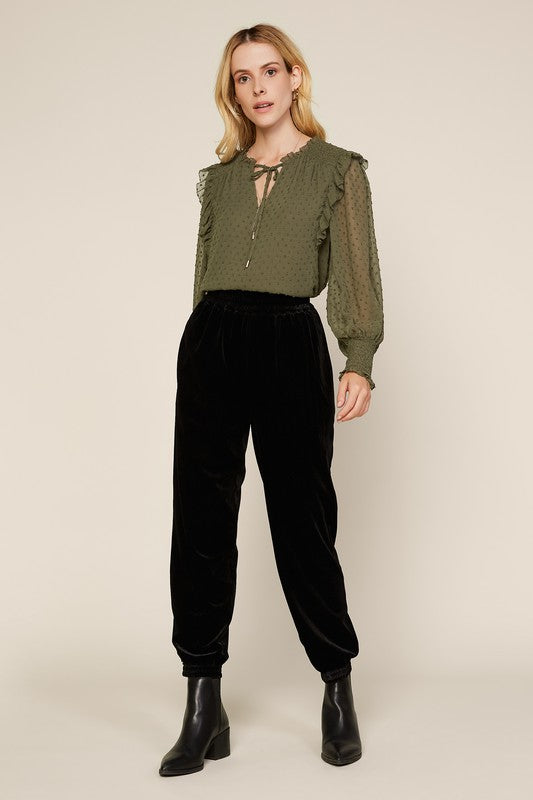 Velvet Jogger Pants