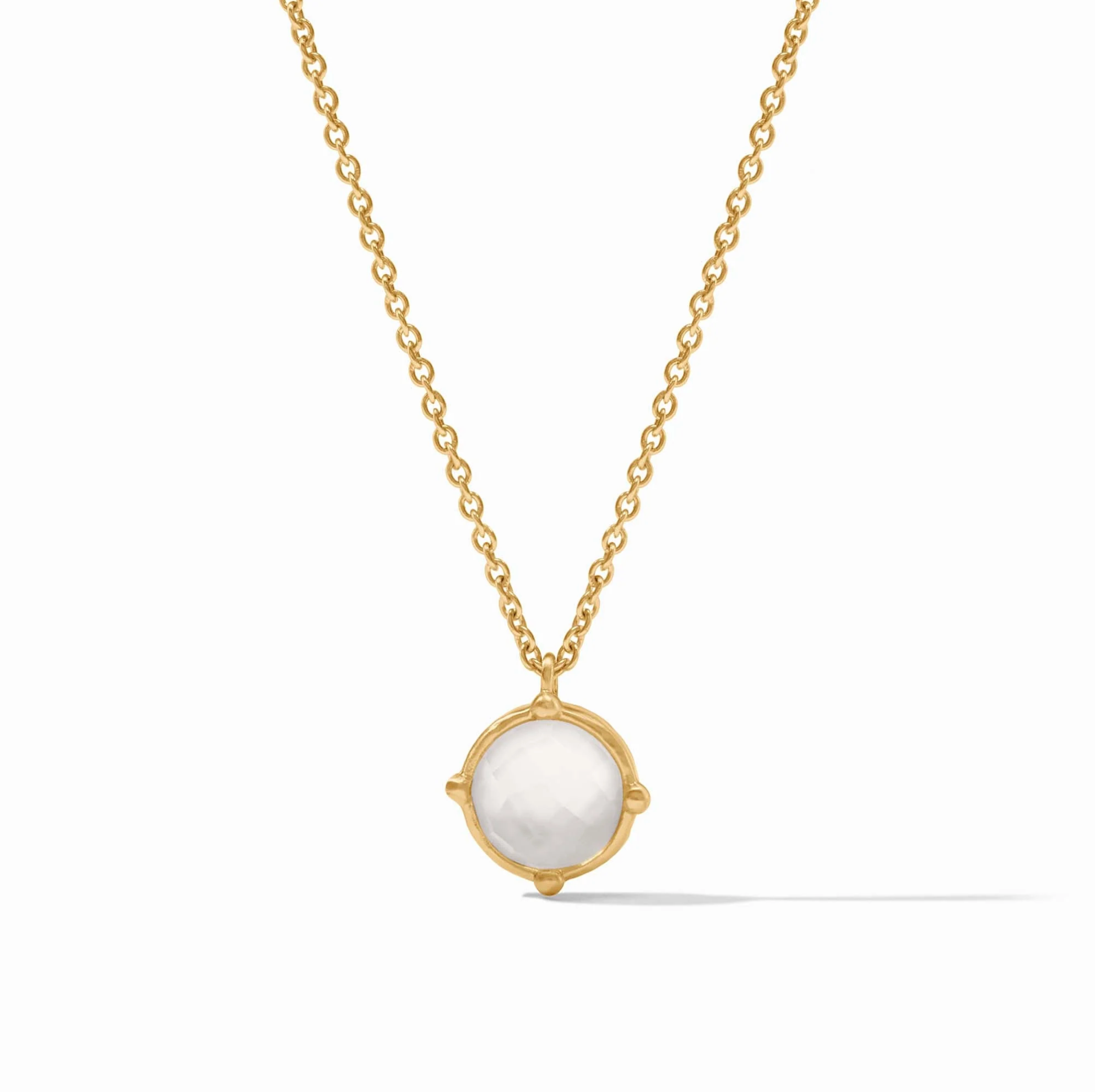 Honeybee Solitaire Necklace Iridescent Clear Crystal