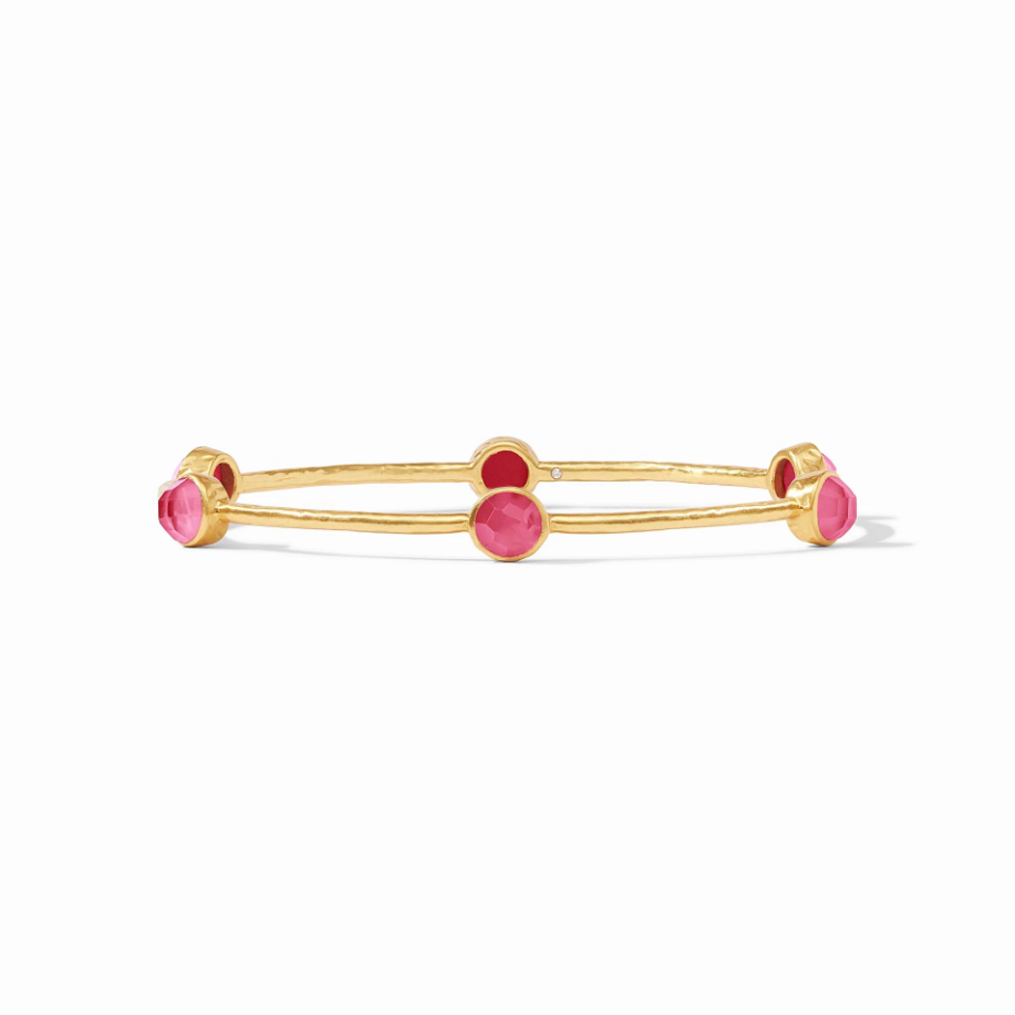 Julie Vos Milano Luxe Bangle Gold Iridescent Raspberry