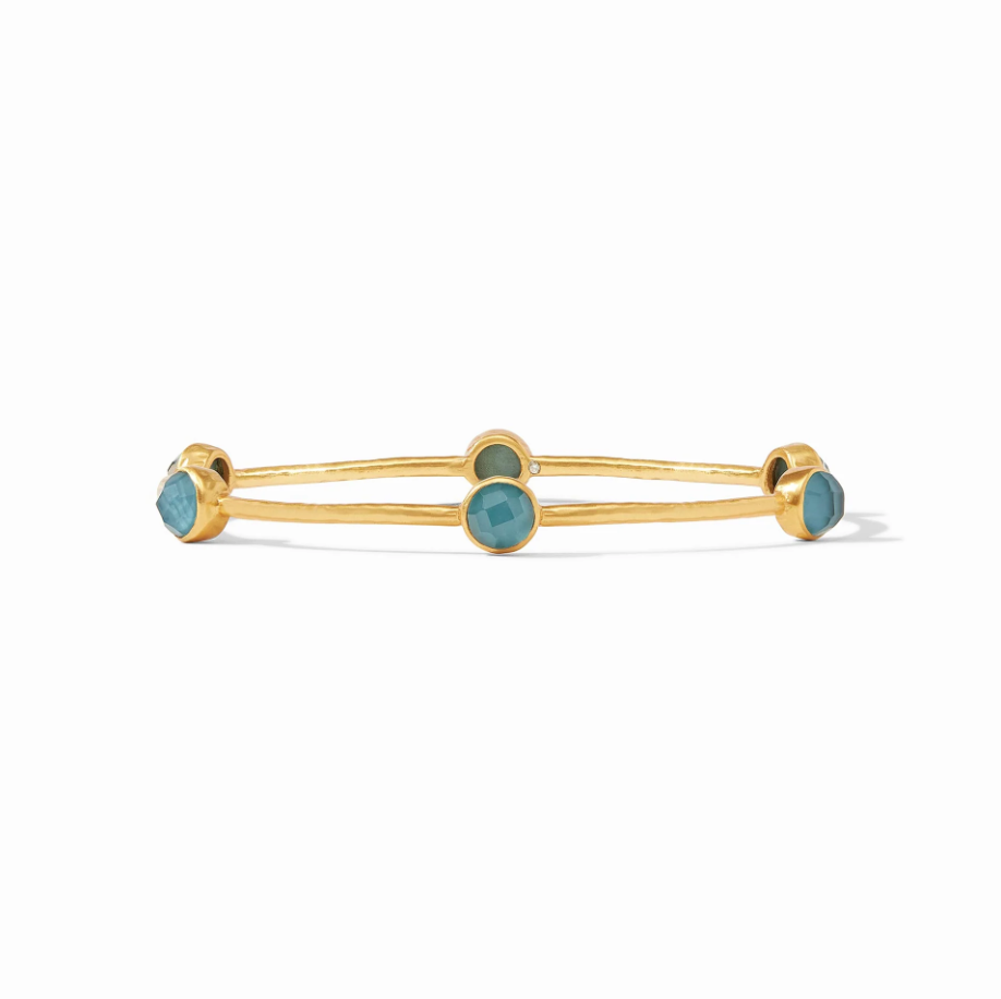 Milano Luxe Bangle Gold Iridescent Peacock Blue