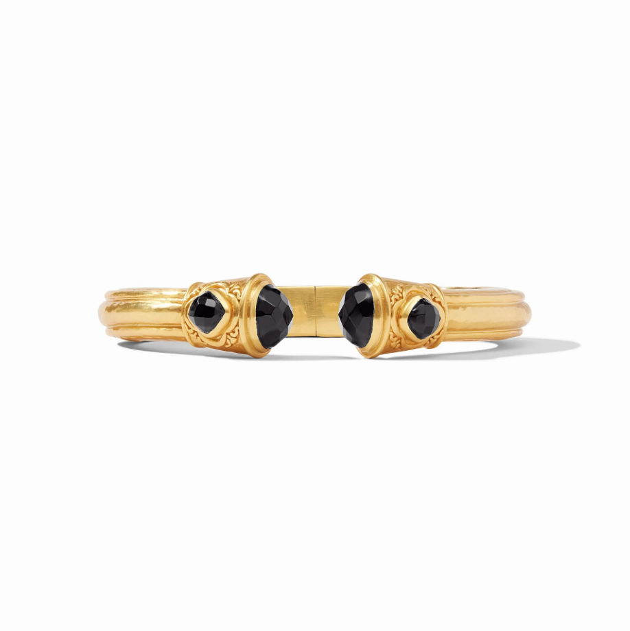 Julie Vos Astor Demi Cuff with Obsidian Black stone