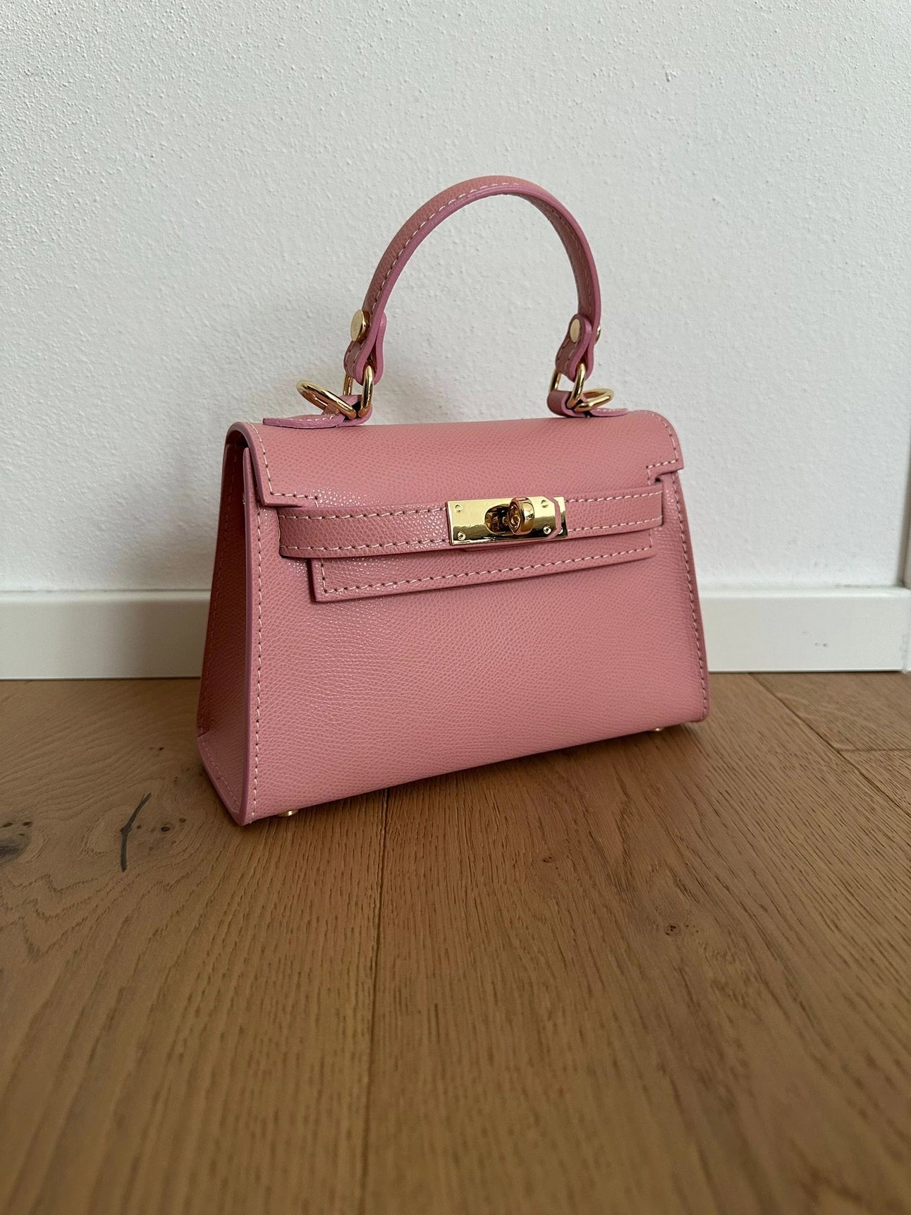 Mini Kallie Genuine Leather Bag in Light Pink