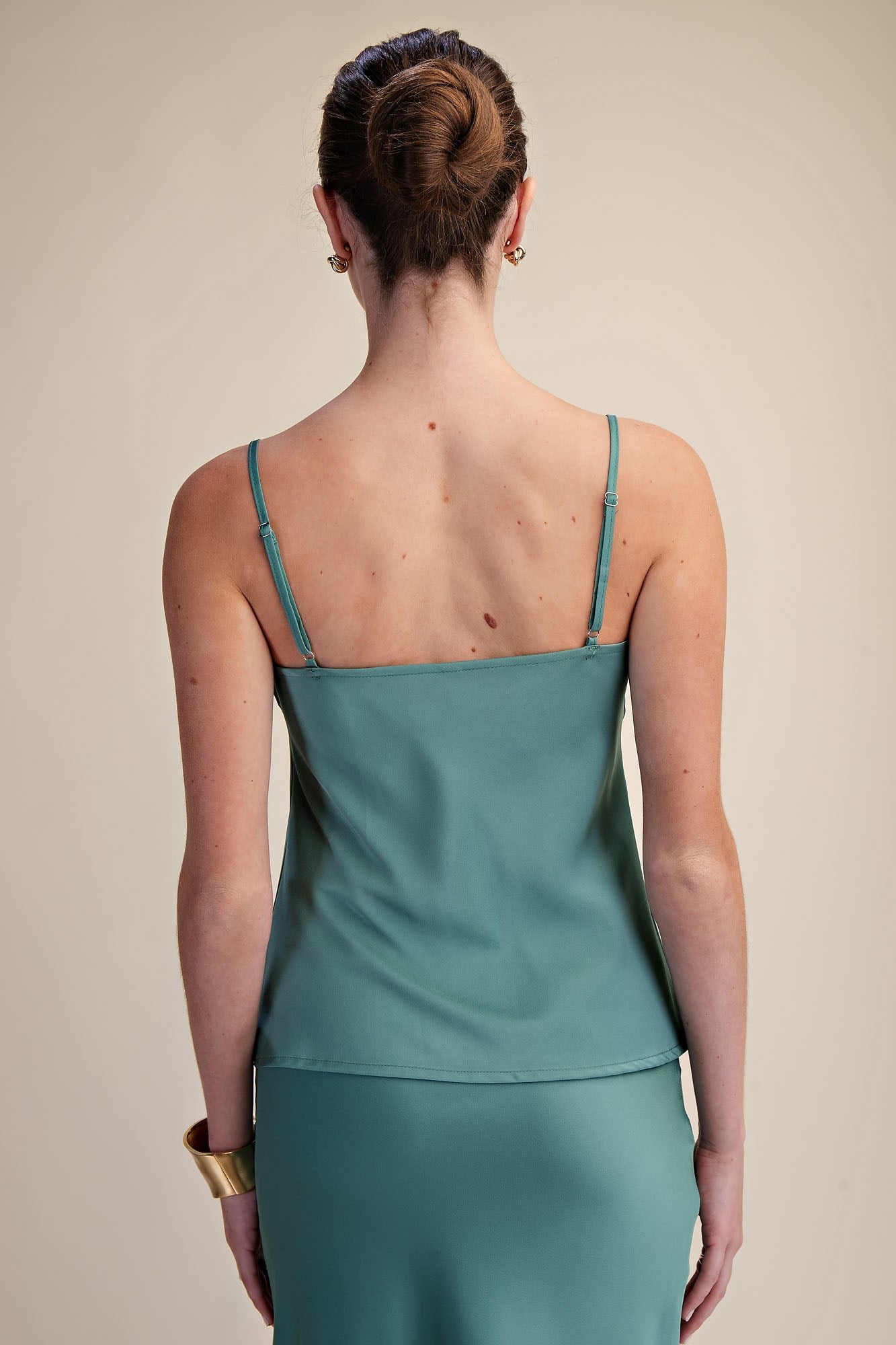 Amelia Satin Cowl Neck Top
