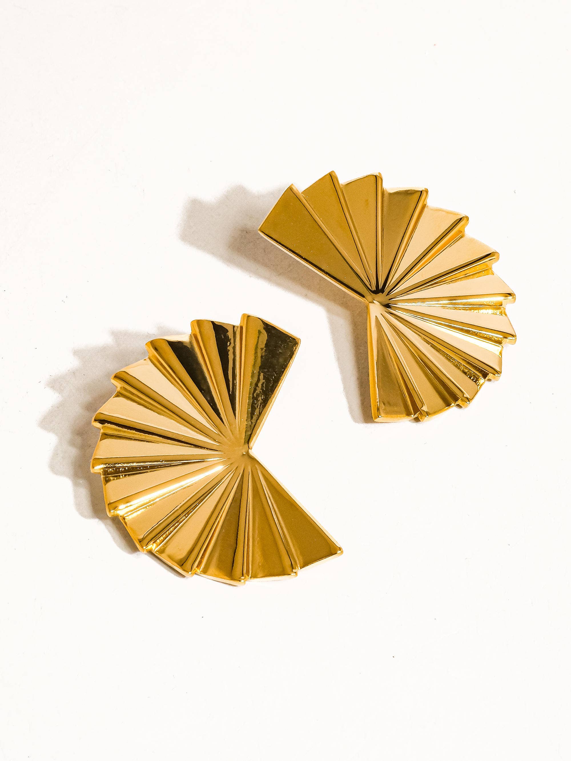 Callista Folded Fan Earrings