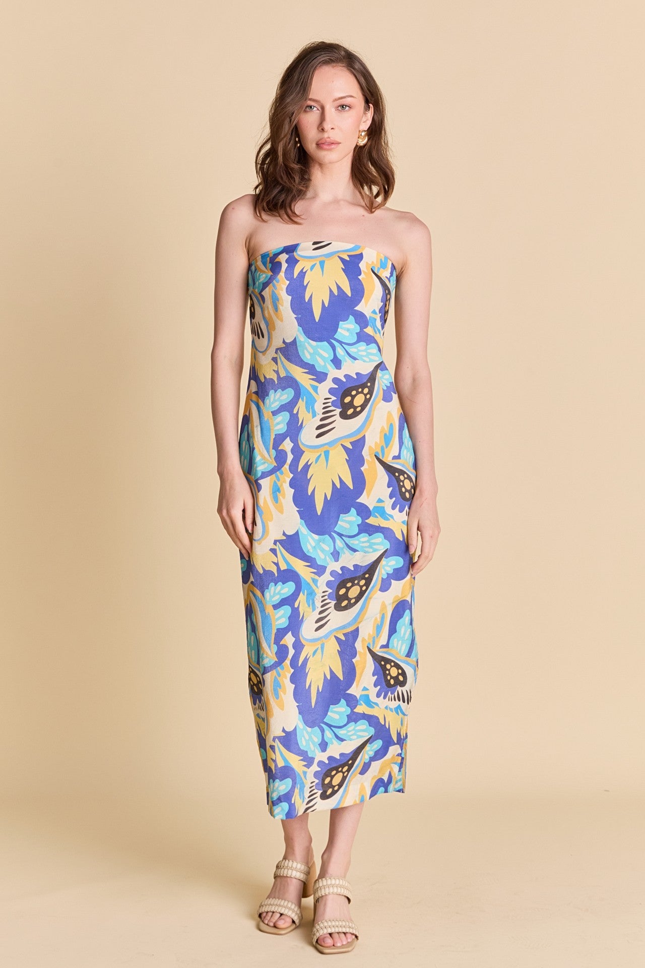 Mira Strapless Midi Dress