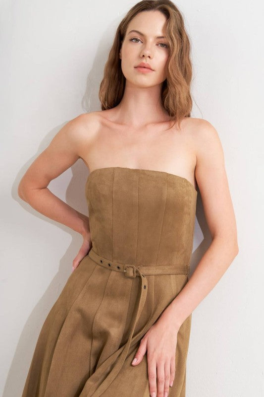 Maeve Suede Midi Dress