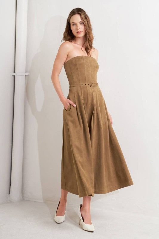 Maeve Suede Midi Dress