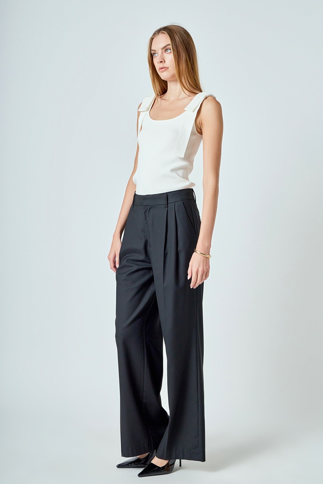 Sloane Bow Strap Knit Top