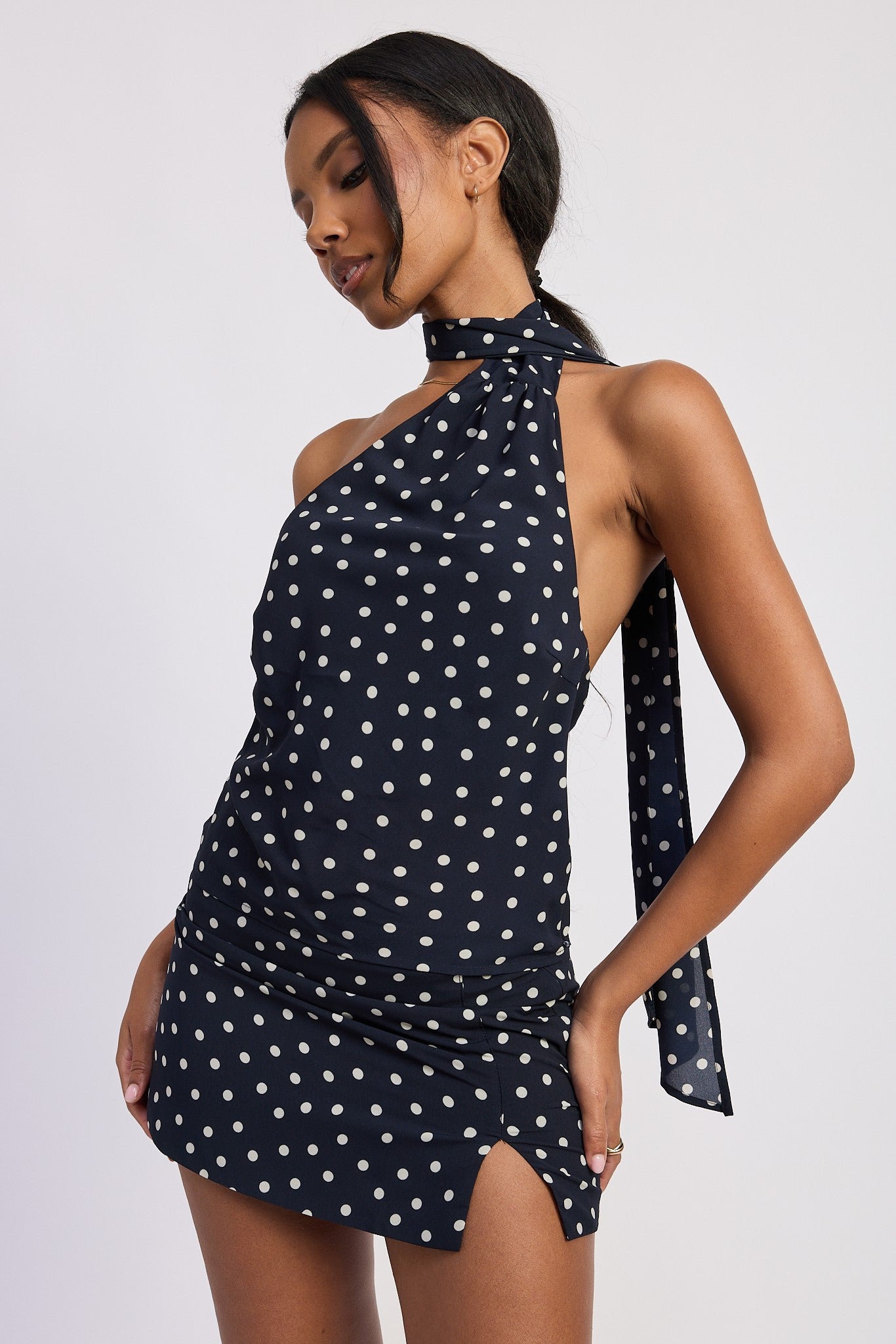 Finley Polka Dot Scarf Top