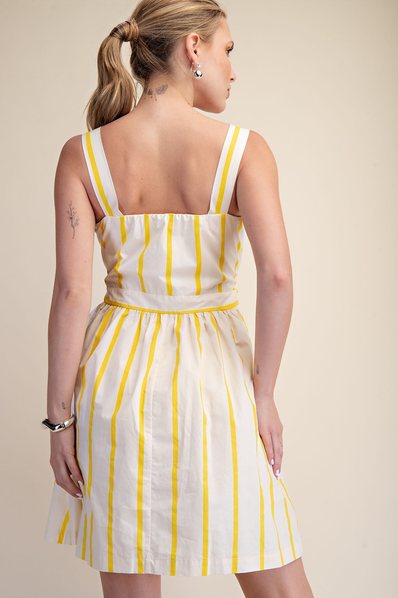 Leighton Striped Bow Front Mini Dress