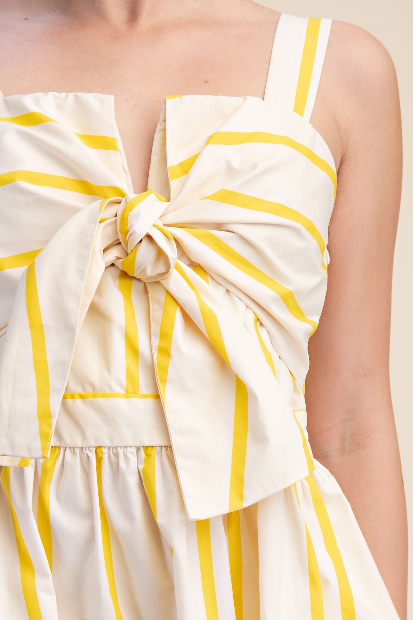 Leighton Striped Bow Front Mini Dress