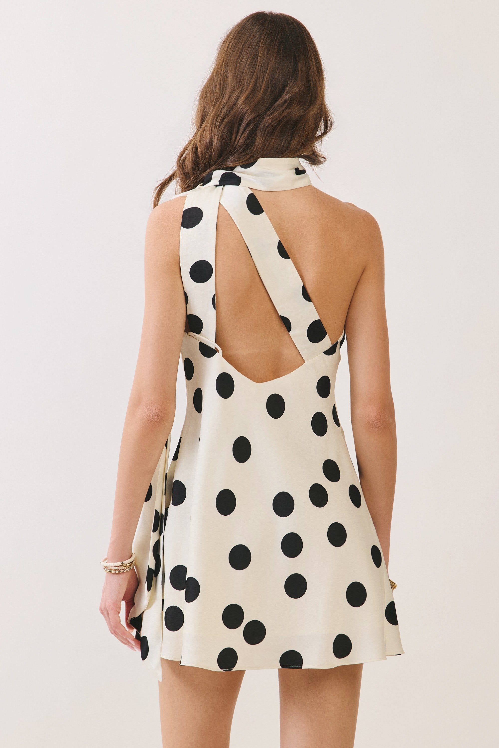 Piper Polka Dot Scarf Mini Dress