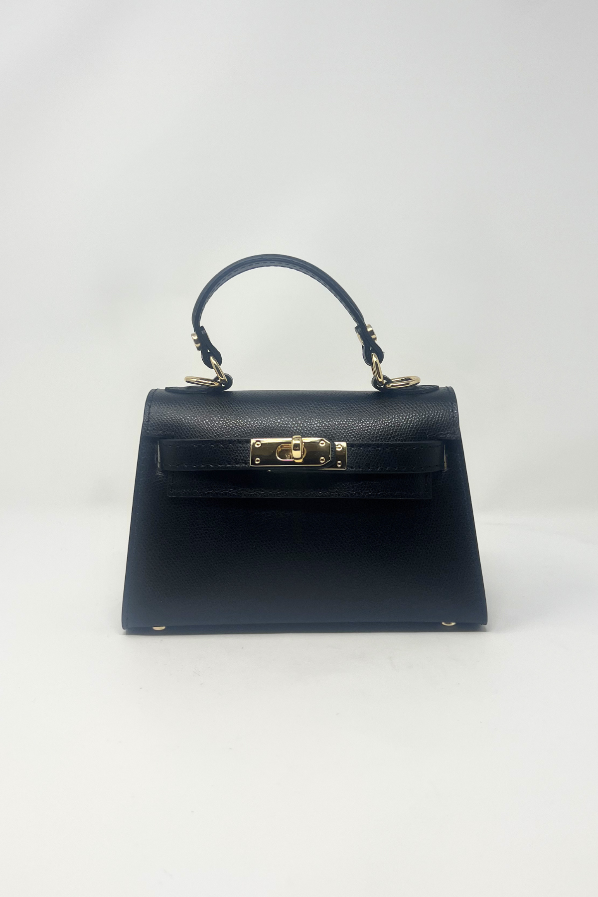 Mini Kallie Genuine Leather Bag in Black